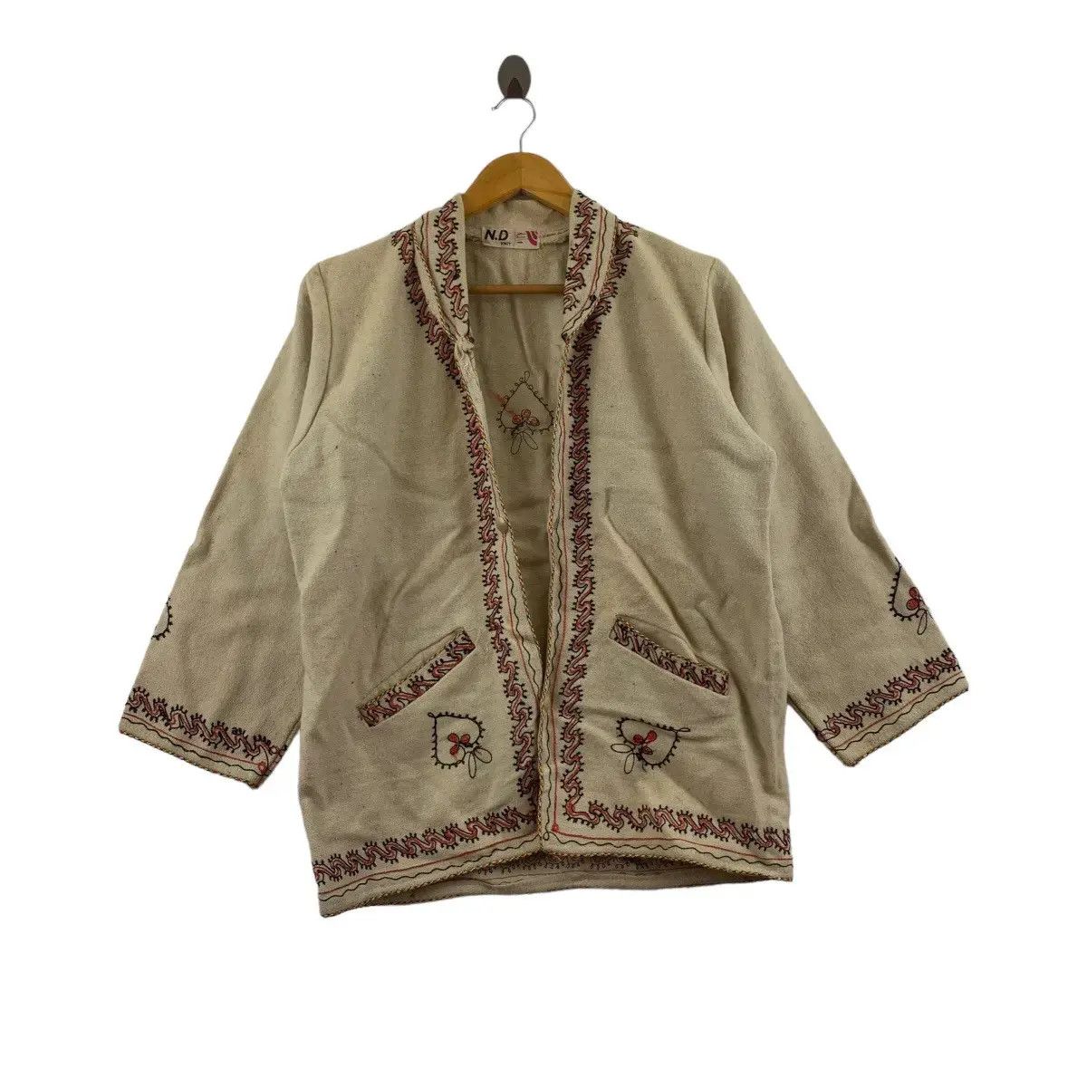 Other Vintage 80’ N.D HAND Knit Strawberry Love Robe Kimono Size M / US 6-8 / IT 42-44 - 1 Thumbnail