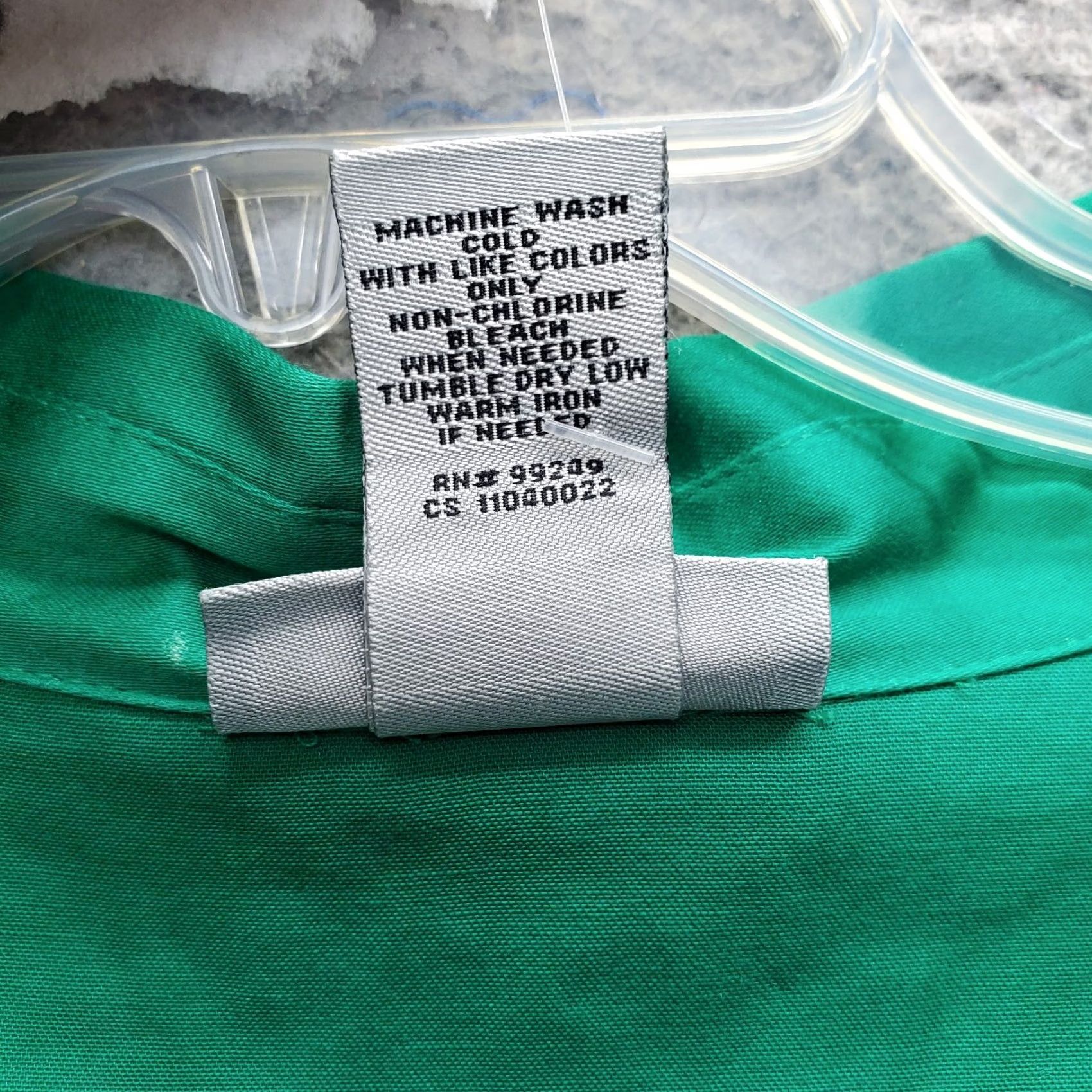 Vintage Catherines Tunic Shirt Womens 3X Green Textured Pintuck 3/4 Sleeve Button-Up Size XXL / US 16-18 / IT 52-54 - 7 Thumbnail