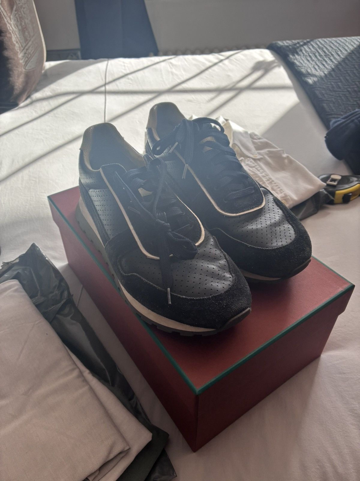 Brunello Cucinelli Brunello cucinelli suede trainer navy uk 7 eu 41 Size US 8 / EU 41 - 1 Thumbnail