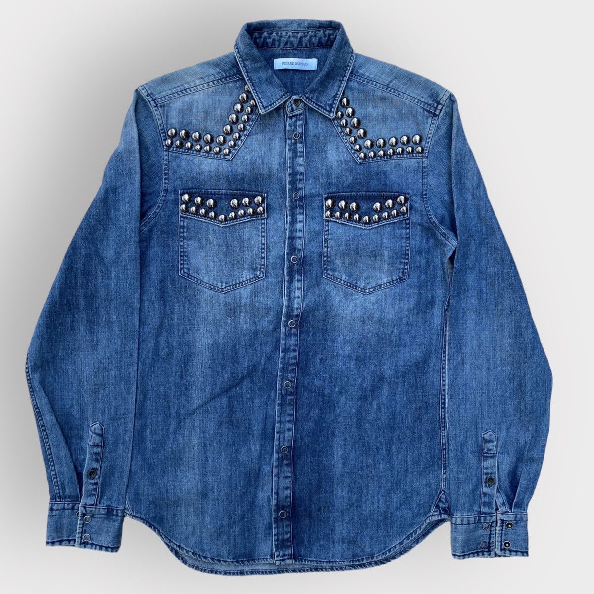Balmain Pierre Balmain Studded Western Shirt Size US S / EU 44-46 / 1 - 3 Thumbnail