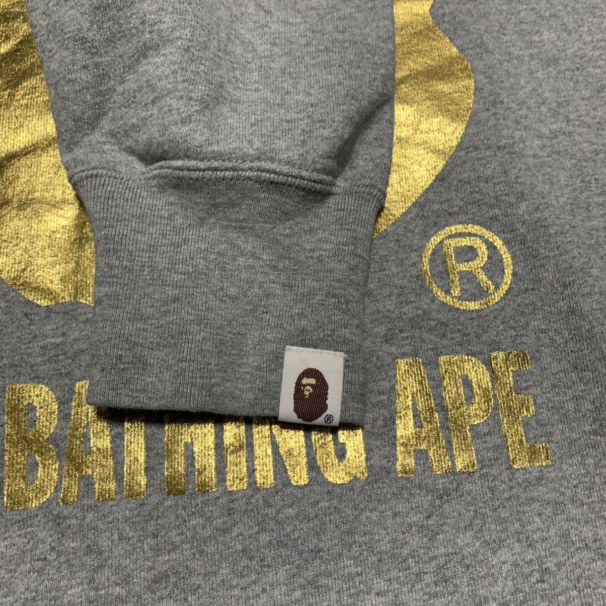 Bape Bape Large Gold By Bathing Ape Grey Sweater Sweatshirt Size US L / EU 52-54 / 3 - 5 Thumbnail