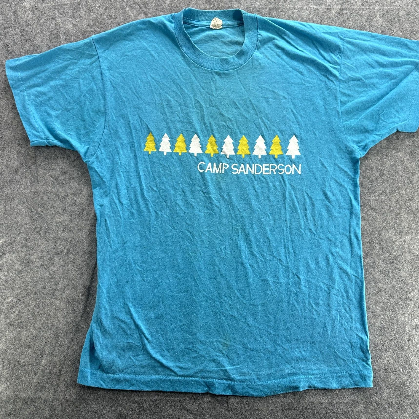 Vintage VINTAGE Camp Sanderson Shirt Mens XL Blue Graphic Trees Single Stitch 50/50 Shirt Mens XL Blue Graphic Camp Sanderson Trees Vintage Screen Stars 50/50 Size US XL / EU 56 / 4 - 2 Thumbnail