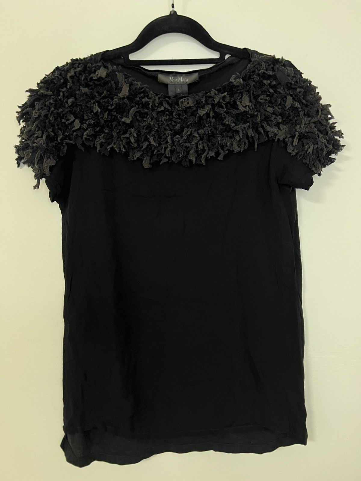 Max Mara Max Mara s black t-shirt linen silk Size S / US 4 / IT 40 - 1 Thumbnail
