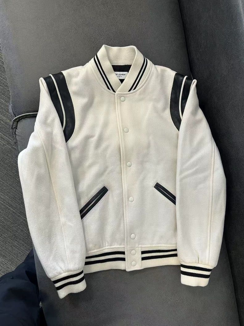 Saint Laurent Paris Saint Laurent White Wool Baseball Jack