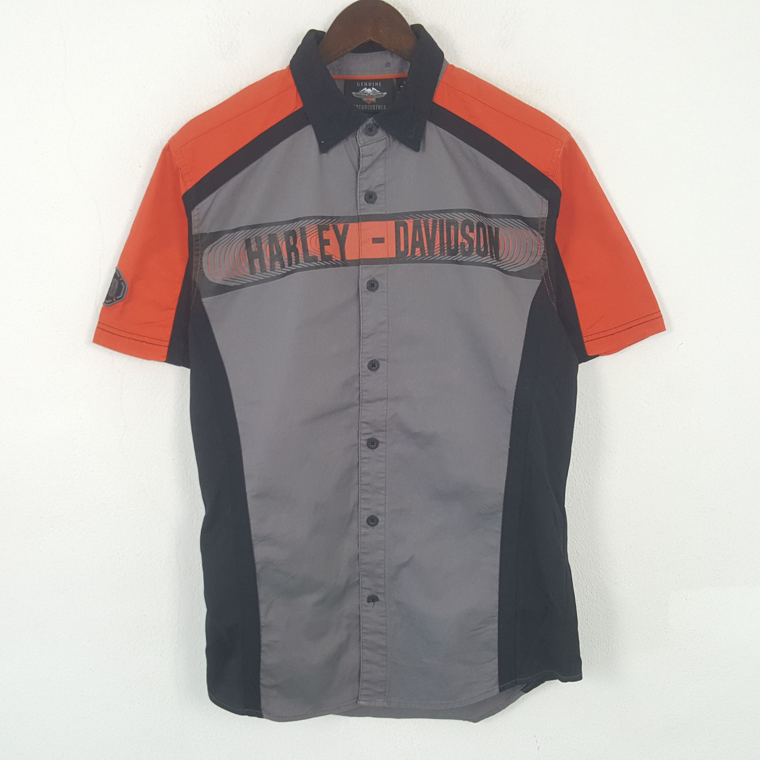 Harley Davidson Vintage Harley Davidson Cycle Racing Button Up Polos Shirt Size US S / EU 44-46 / 1 - 1 Thumbnail