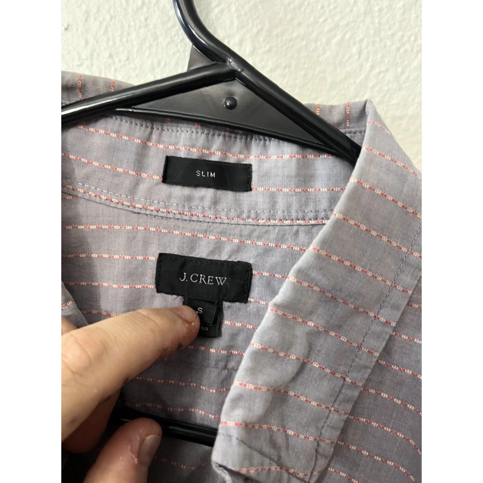 J.Crew J.Crew Button-Down Shirt Men’s S Purple Washed Horizontal Stripe Slim Fit Size US S / EU 44-46 / 1 - 4 Thumbnail