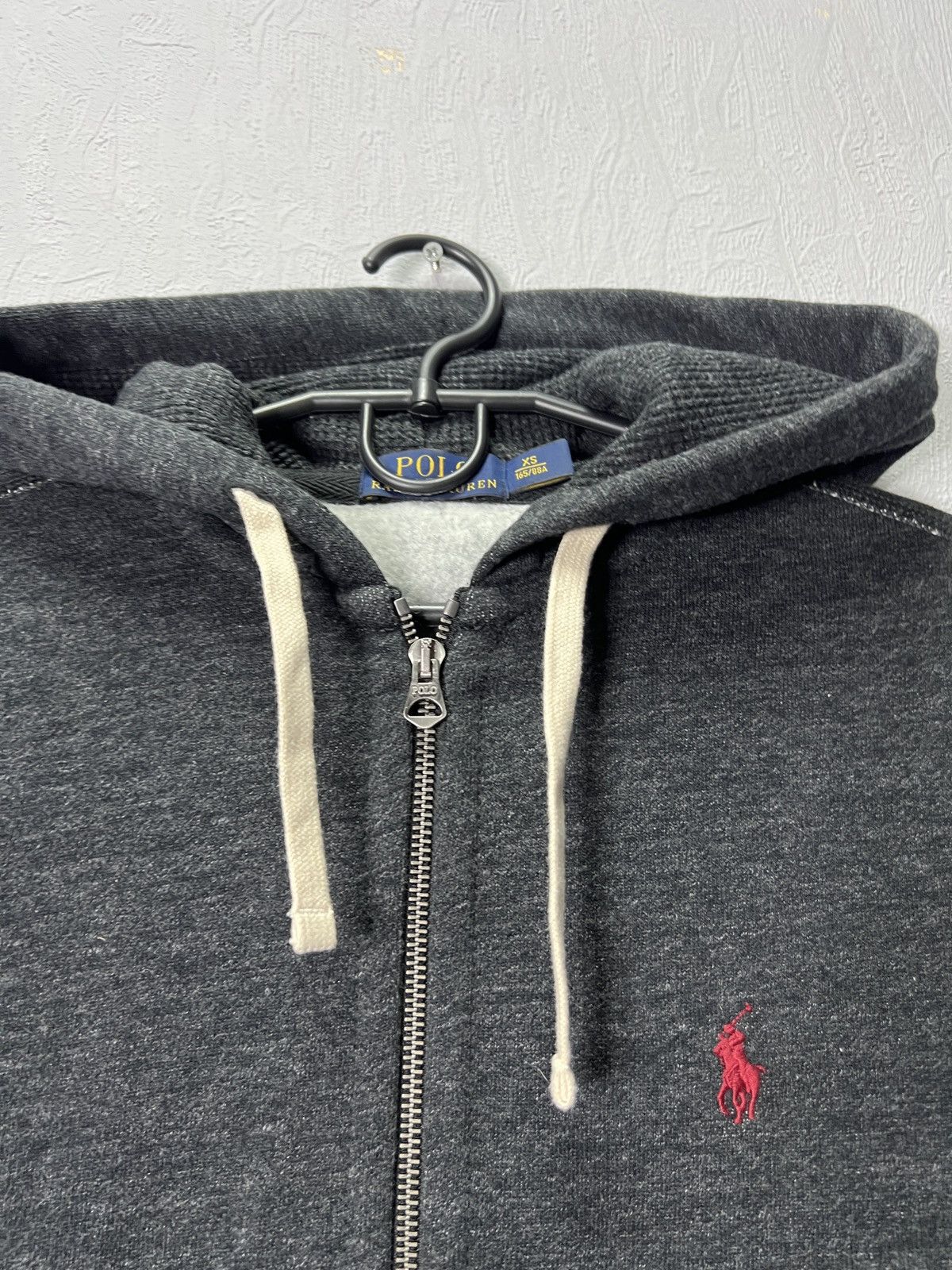 Polo Ralph Lauren Polo Ralph Lauren Grey Full-Zip Hoodie Red Pony Logo XS Size US XS / EU 42 / 0 - 4 Thumbnail