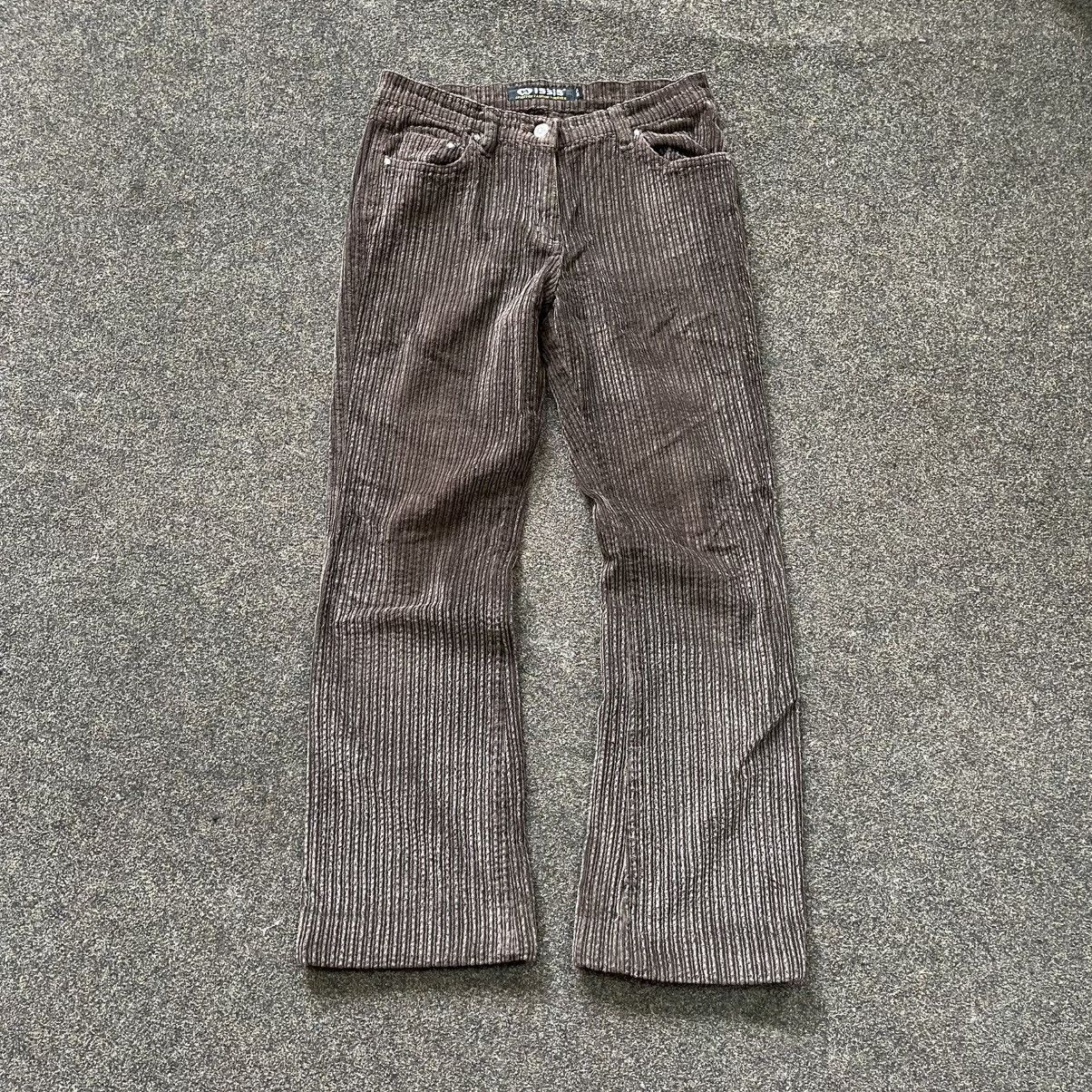 Vintage Vintage 90s Brown Corduroy Flare Pants Grunge Relaxed 30 Size 30" / US 8 / IT 44 - 1 Thumbnail