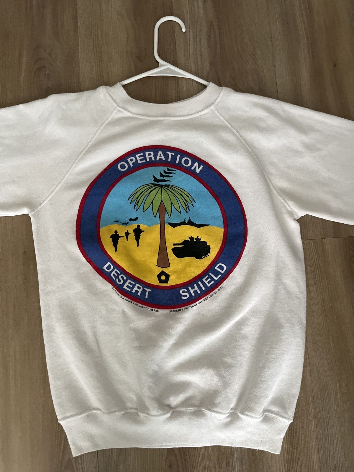 Vintage Operation Desert Shield Raglan Sweatshirt Size US M / EU 48-50 / 2 - 1 Thumbnail