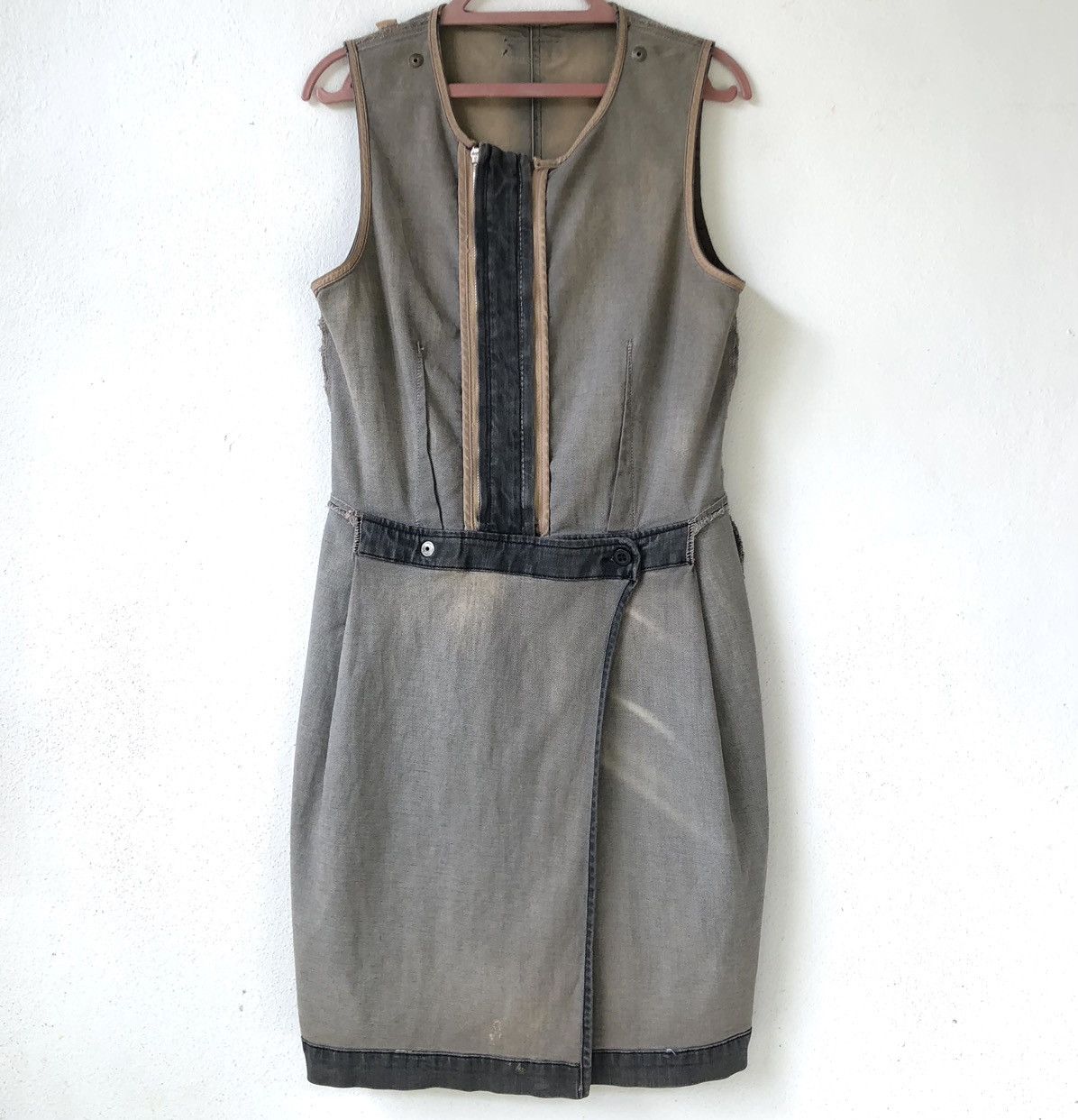 Diesel DIESEL Black Label Distressed Denim Dress Size M / US 6-8 / IT 42-44 - 8 Thumbnail