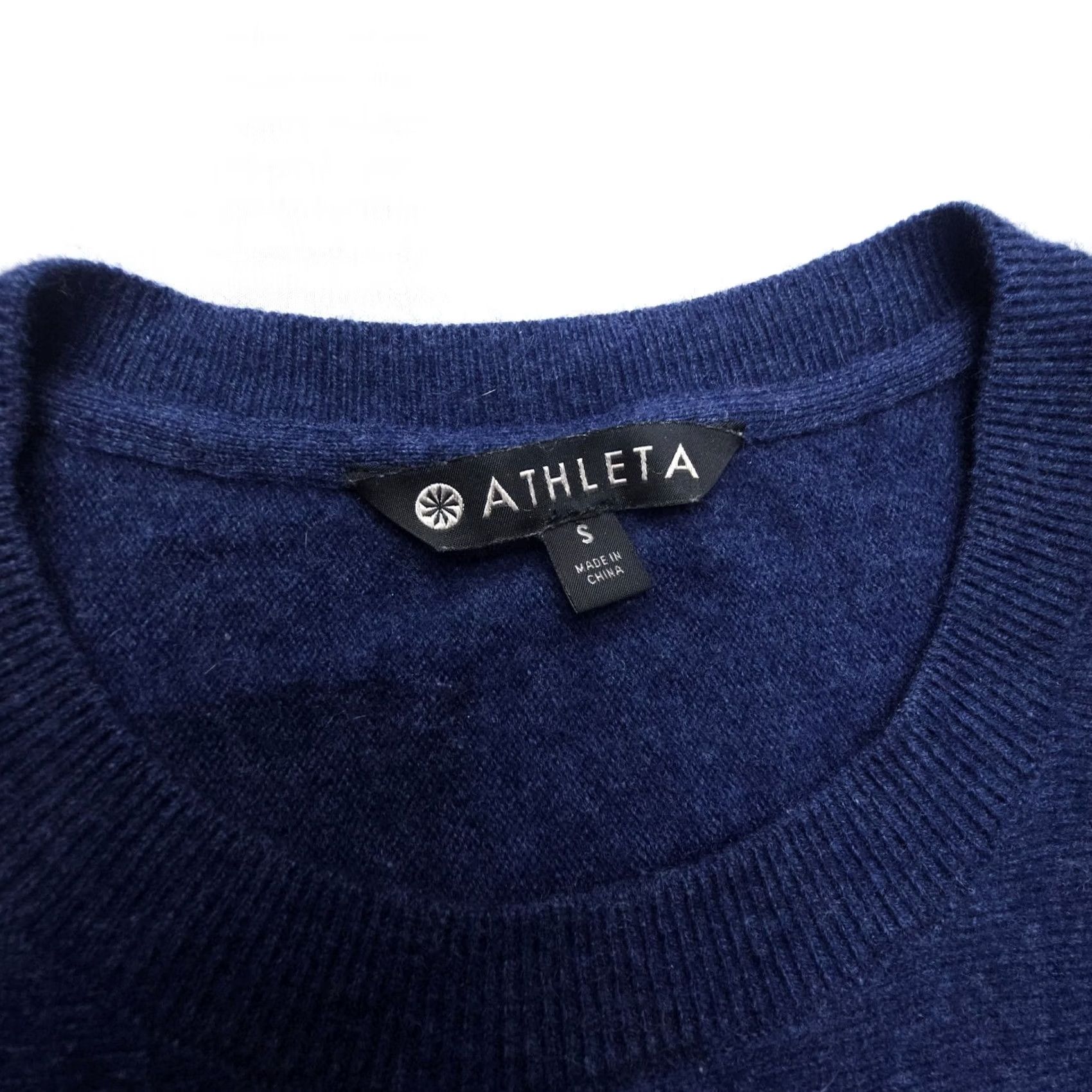 Athleta Athleta Pullover Sweater Size S Blue Wool Cashmere Knit Round Neck Women Relaxed Vintage: No Size S / US 4 / IT 40 - 3 Thumbnail