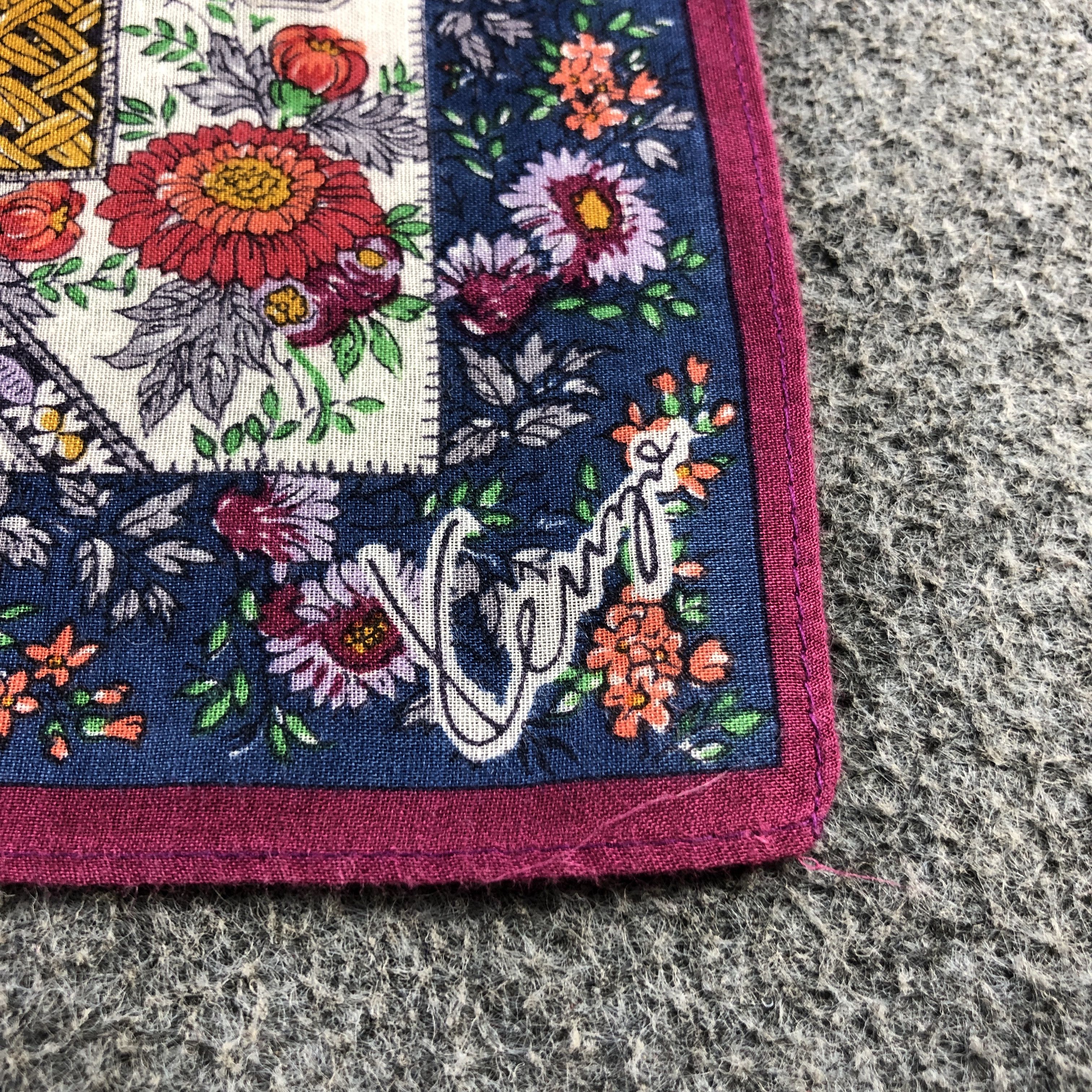 Kenzo Floral Handkerchief Neckerchief Bandana H2369