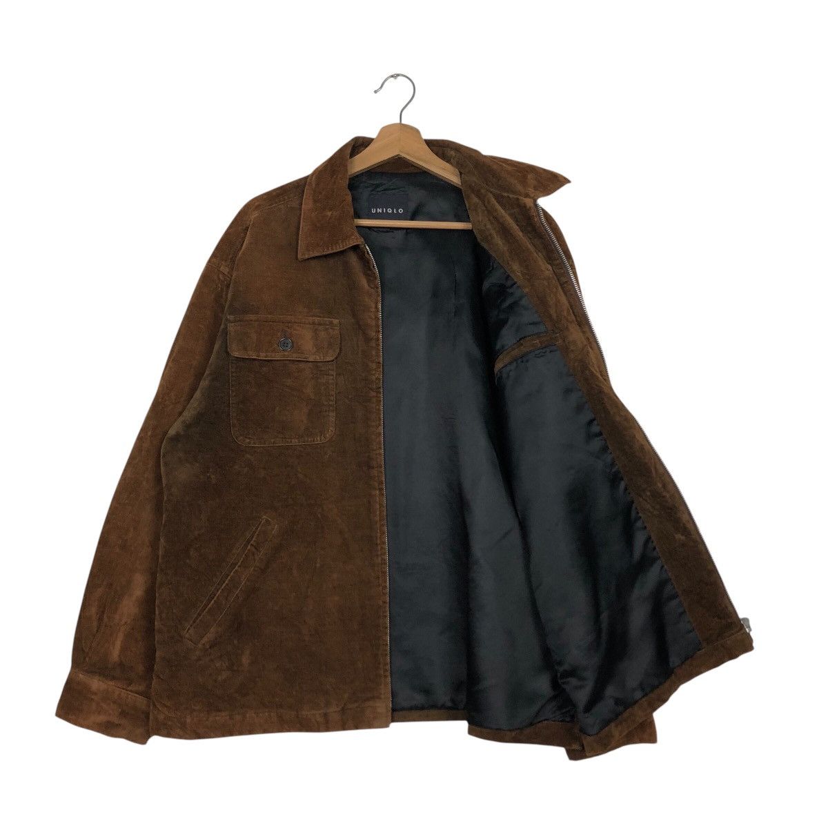 Japanese Brand 📌Rich Brown Vintage Zipper Chore Jacket Uniqlo Issey Miyake Size US M / EU 48-50 / 2 - 12 Thumbnail