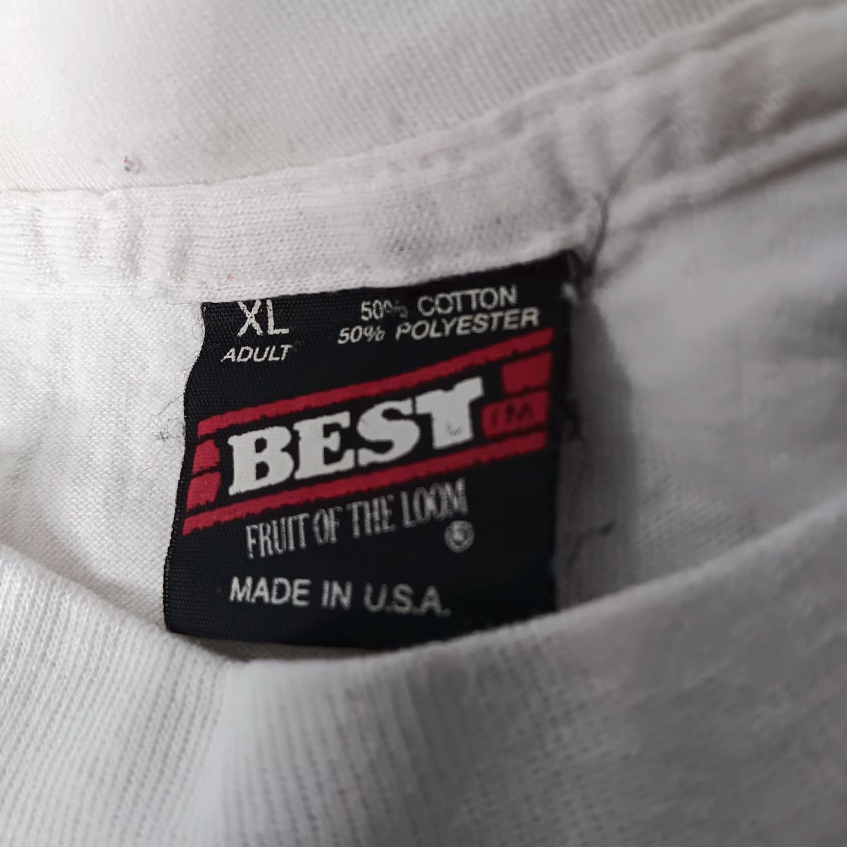 Fruit Of The Loom VINTAGE Doc And Bernard Memorial Tour Road Cycling Shirt XL Bike Single Stitch White Cotton/Polyester Knit Men Crew Neck Short Sleeve Size US XL / EU 56 / 4 - 7 Thumbnail