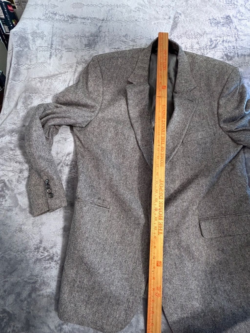 Bill Blass Men's Bill Blass Cashmere Blazer Gray Black 46 Long Size XL / US 12-14 / IT 48-50 - 4 Thumbnail