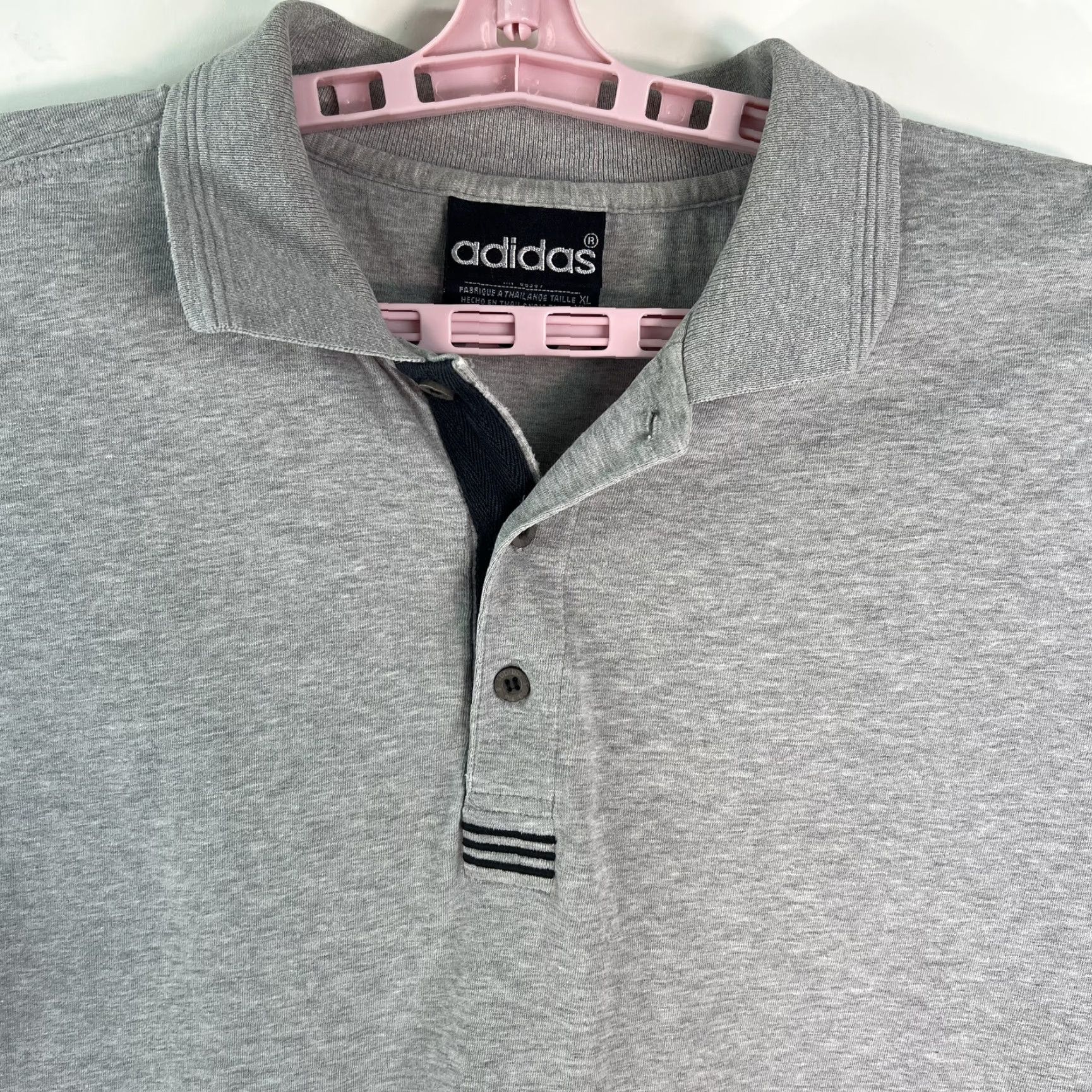 Adidas Adidas Polo Shirt Short Sleeves Collared Gray Cotton Golf XL Mens Size US XL / EU 56 / 4 - 3 Thumbnail