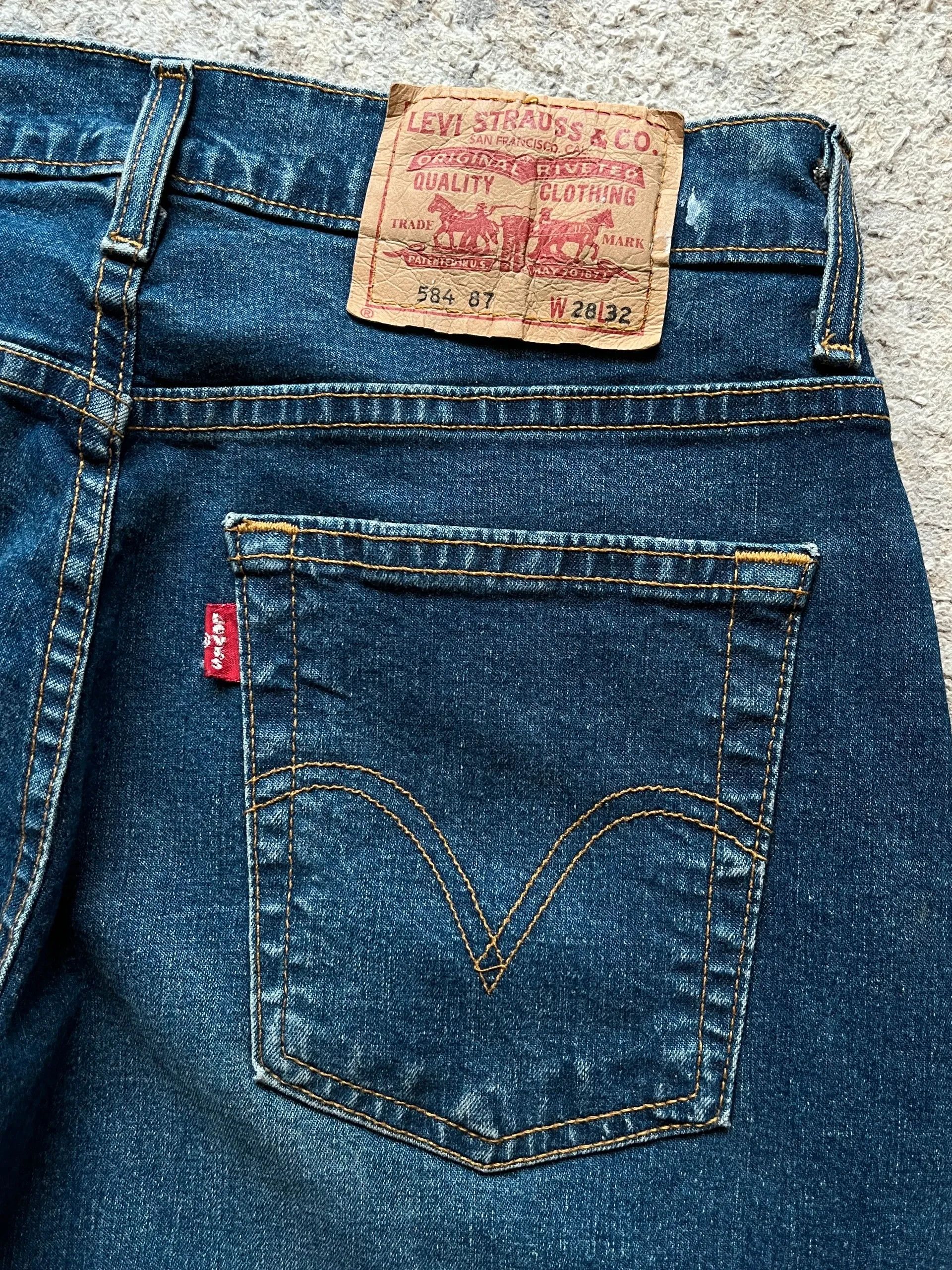Levi's Levi’s 584 07 Flared Denim Women’s 2004 Y2K Rare Paint Size 28" / US 6 / IT 42 - 18 Thumbnail