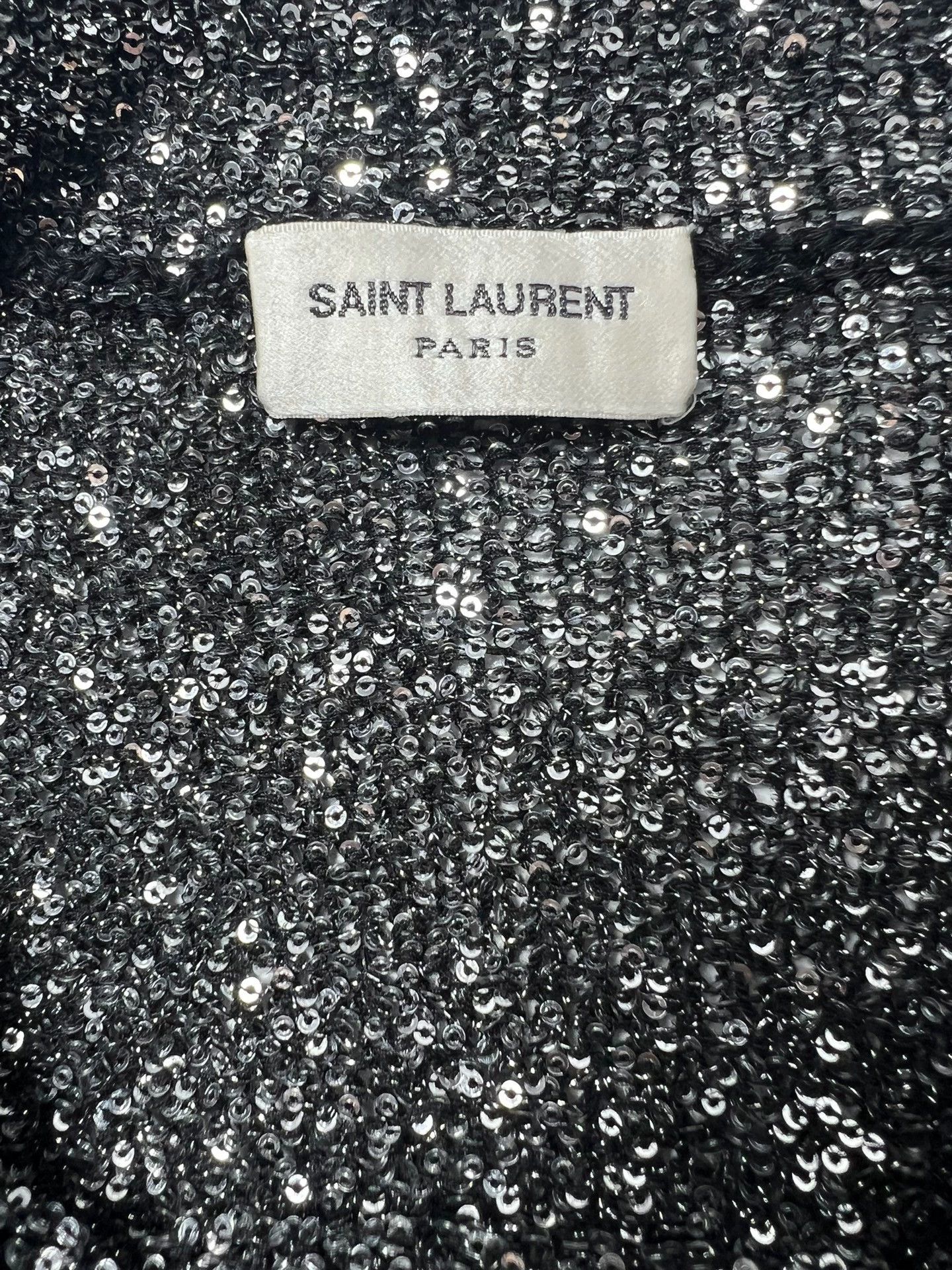 Saint Laurent Paris SLP 19ss Silver Starscale Embroidered Sweater L Mint Size US L / EU 52-54 / 3 - 6 Thumbnail