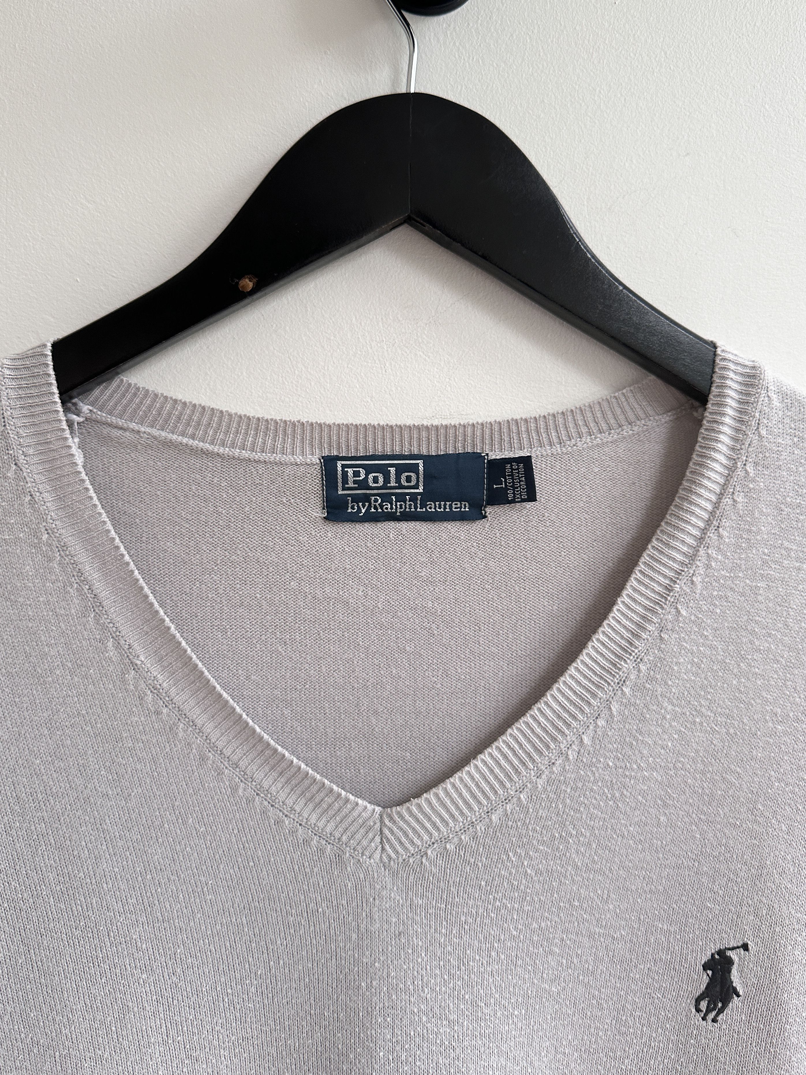 Polo Ralph Lauren Polo Ralph Lauren V Neck Jumper Sweater Pullover Size US L / EU 52-54 / 3 - 5 Thumbnail