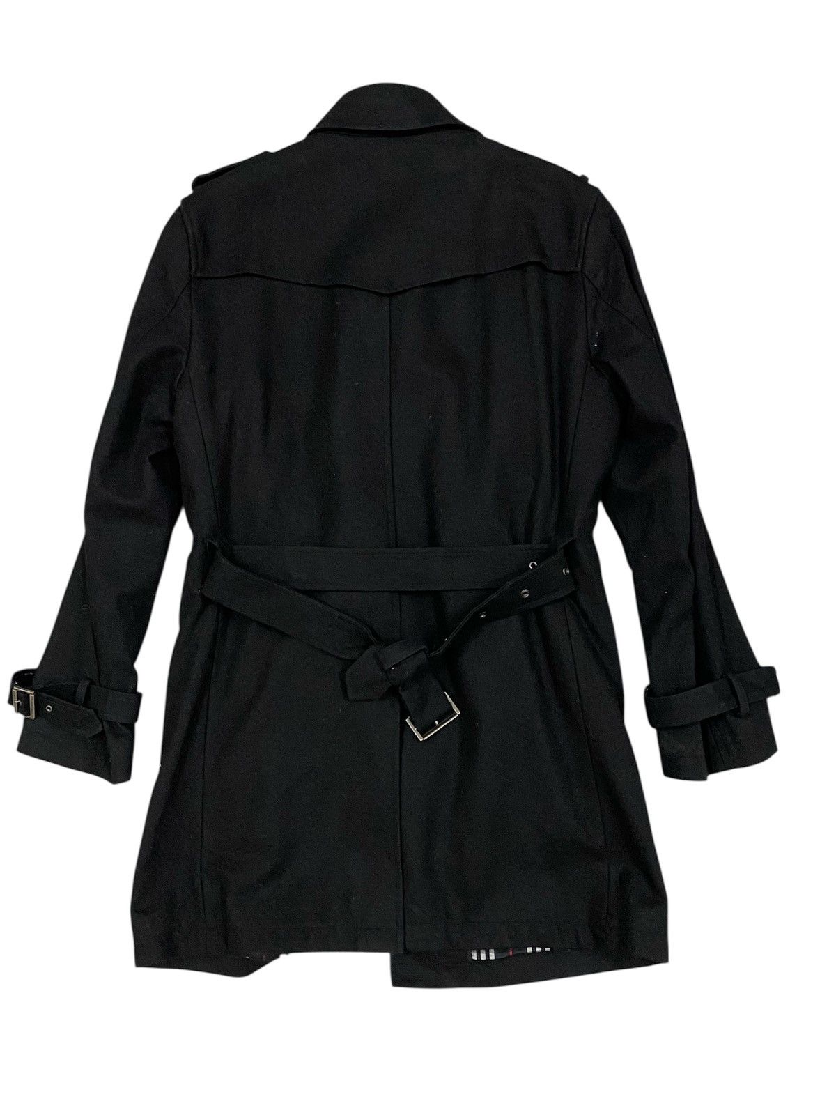 Burberry Burberry Black Label Wool Coat Heavy Jacket Belting Black Size US M / EU 48-50 / 2 - 2 Thumbnail