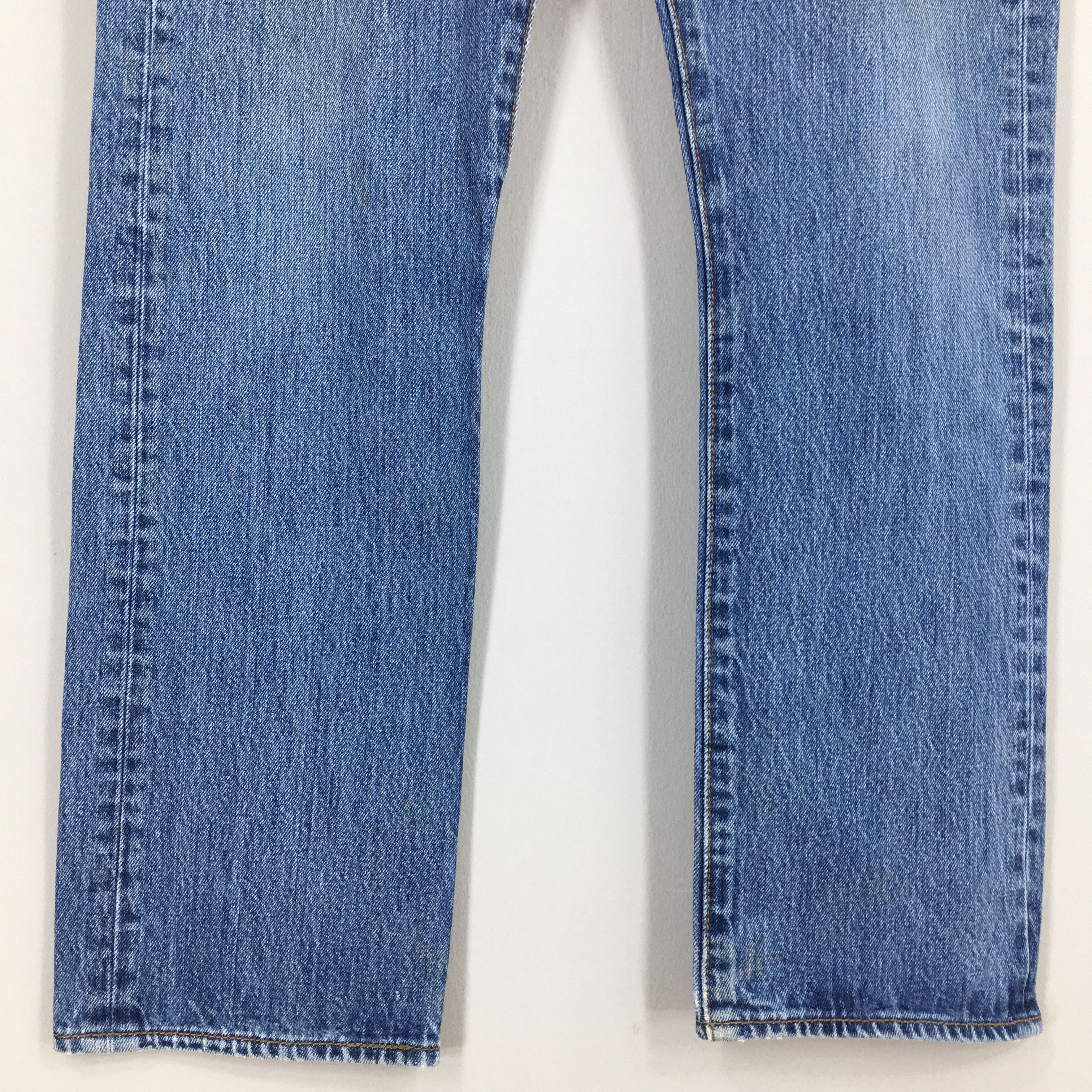 Levi's Size 31x28 Vintage 90s Levi's 501 Faded Blue Jeans S1472 Size US 31 - 4 Thumbnail