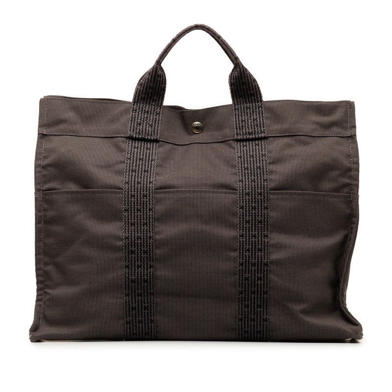 Hermes Hermes Hermes Canvas Herline Tote MM Bag Canvas Tote Bag in Very Good Condition Size ONE SIZE - 1 Thumbnail