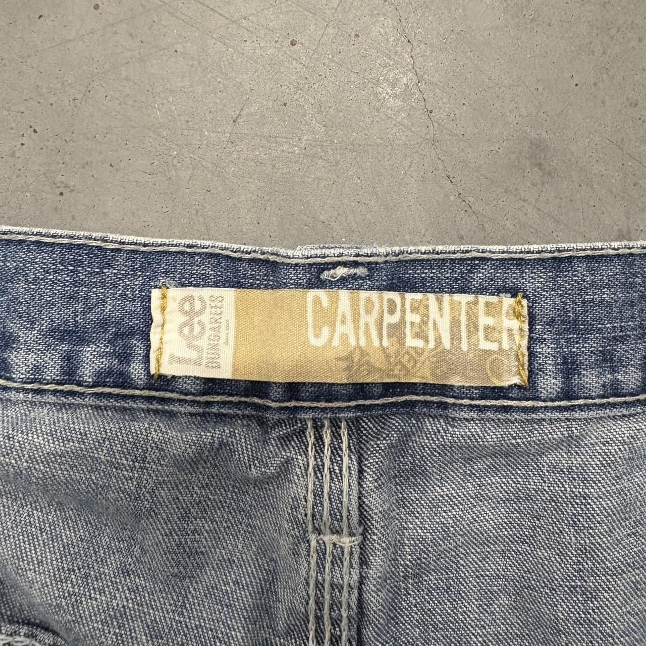 Vintage Crazy Vintage Y2K/2000s Baggy Carpenter Workwear Style Medium Wash Denim Jeans! Size US 40 / EU 56 - 8 Thumbnail