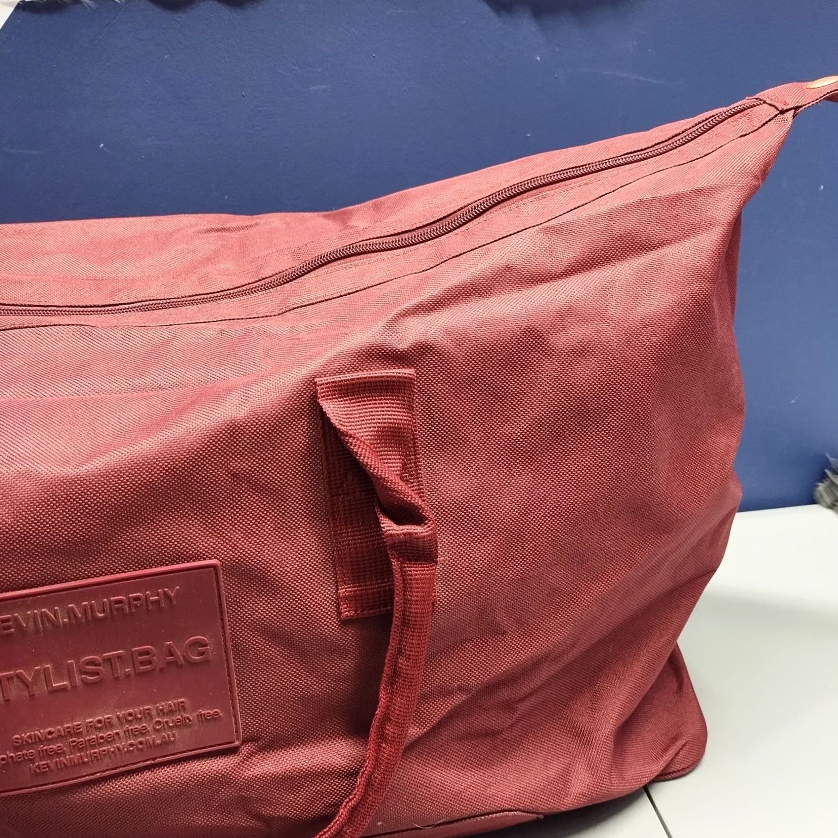 Vintage Kevin Murphy Stylist Duffle Bag Womens Burgundy Canvas Dual Top Handle KMuc2046 Size L / US 10 / IT 46 - 5 Thumbnail