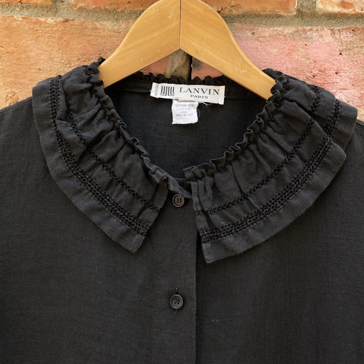 Lanvin LANVIN Black Doll Collar Blouse Size XS / US 0-2 / IT 36-38 - 5 Thumbnail