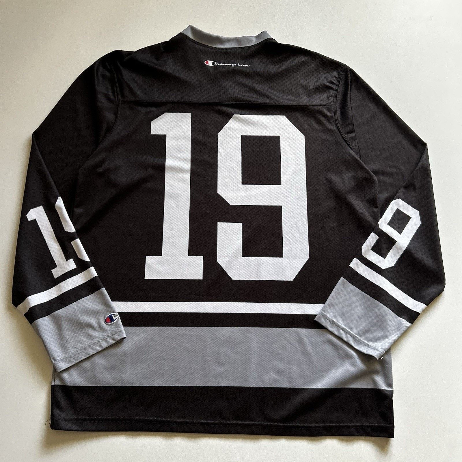 Champion Champion Hockey Jersey Black Long Sleeve Medium Vintage Y2K Size US M / EU 48-50 / 2 - 3 Thumbnail