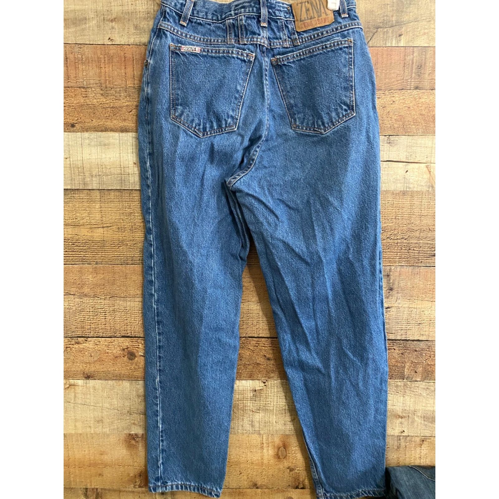 Vintage VINTAGE ZENA Womens High Rise Mom Jeans Button Fly Light Wash Denim 29x29 Size 29" - 2 Thumbnail