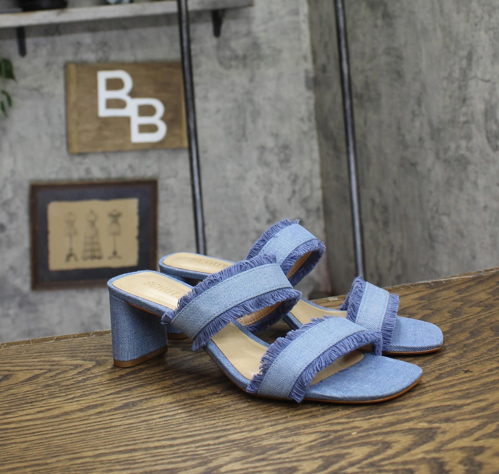 Other Schutz Mid Block Sandals Azul / Summer Blue Jeans 9.5b Size US 9.5 / IT 39.5 - 1 Thumbnail