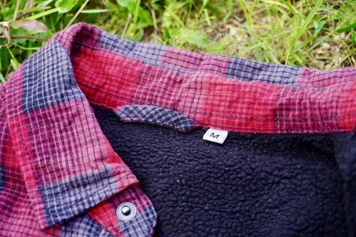 Designer × Japanese Brand × Vintage Japanese brands red plaid sherpa long sleeve shirt Size US M / EU 48-50 / 2 - 5 Thumbnail