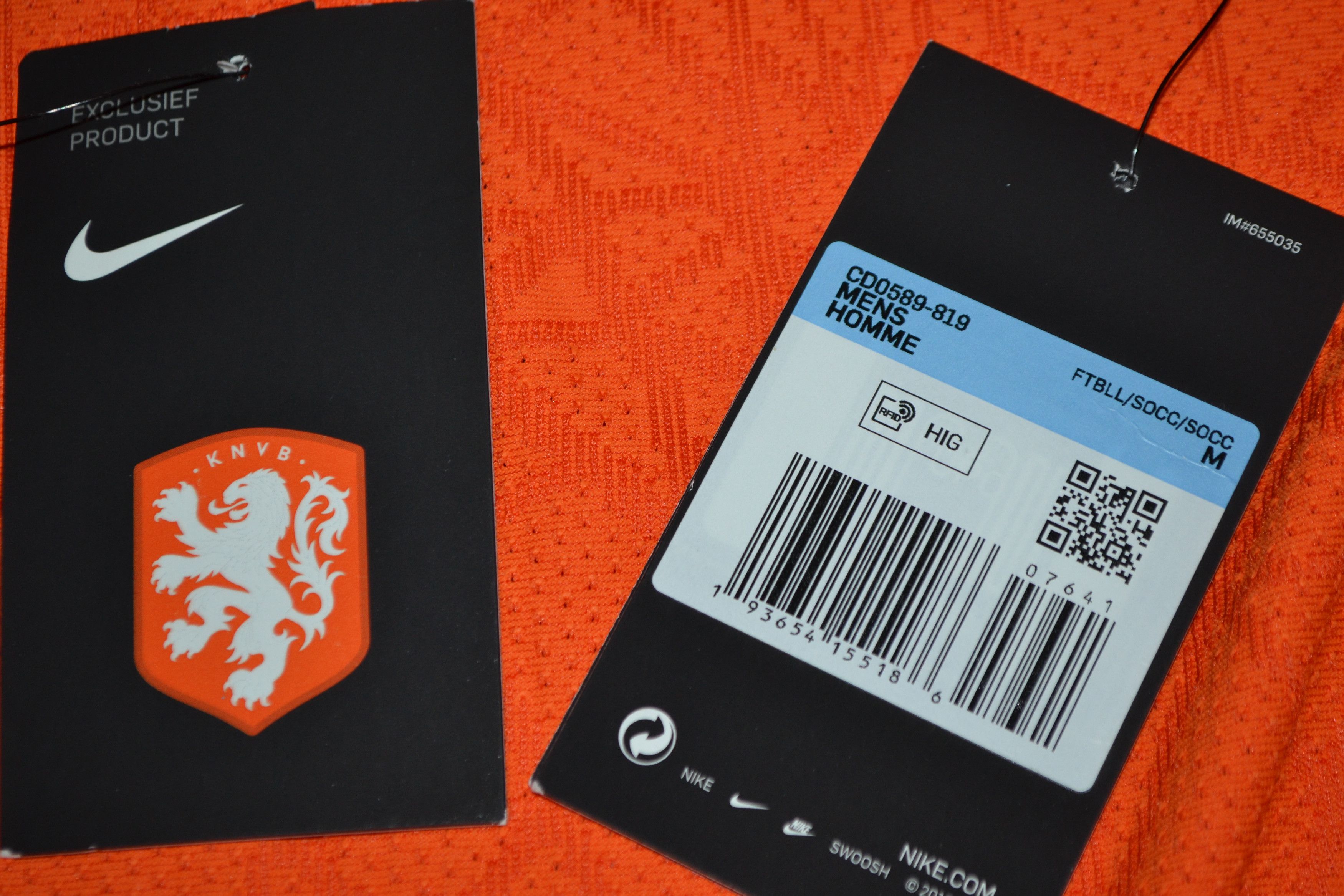 Nike Netherlands Authentic Home Shirt 2020 2021 Vaporknit Jersey Size US M / EU 48-50 / 2 - 5 Thumbnail