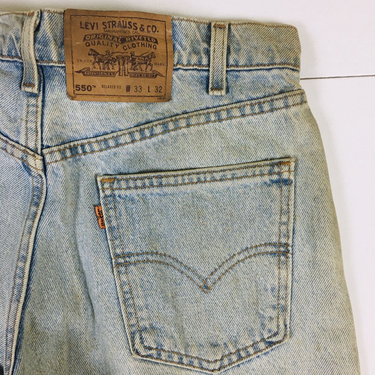 Levi's Vintage 90s Levi’s 550 Orange Tab Relaxed Fit Size US 33 - 8 Thumbnail