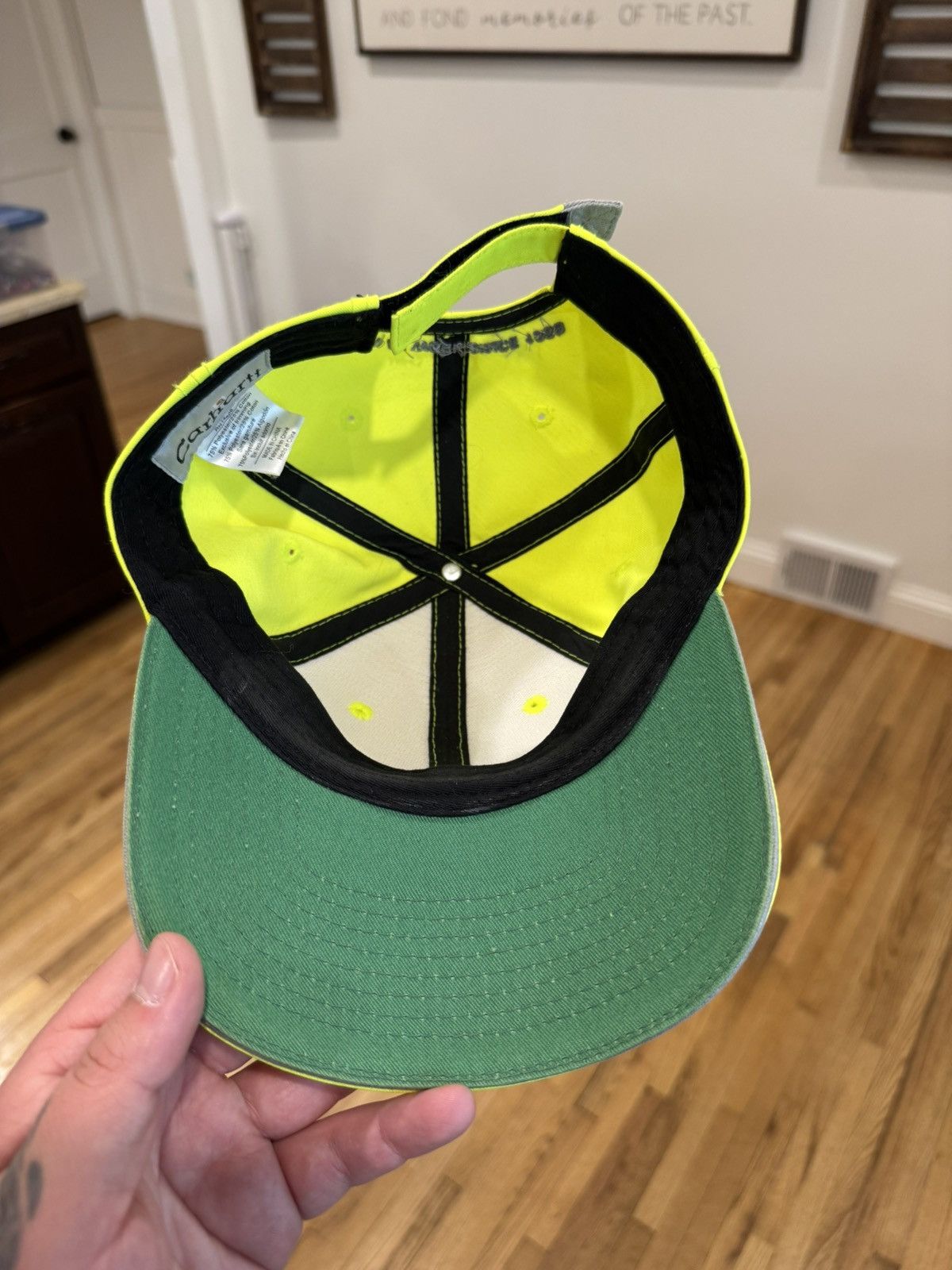 Carhartt × Vintage Discontinued fluorescent green/yellow Carhartt hat Size ONE SIZE - 4 Thumbnail