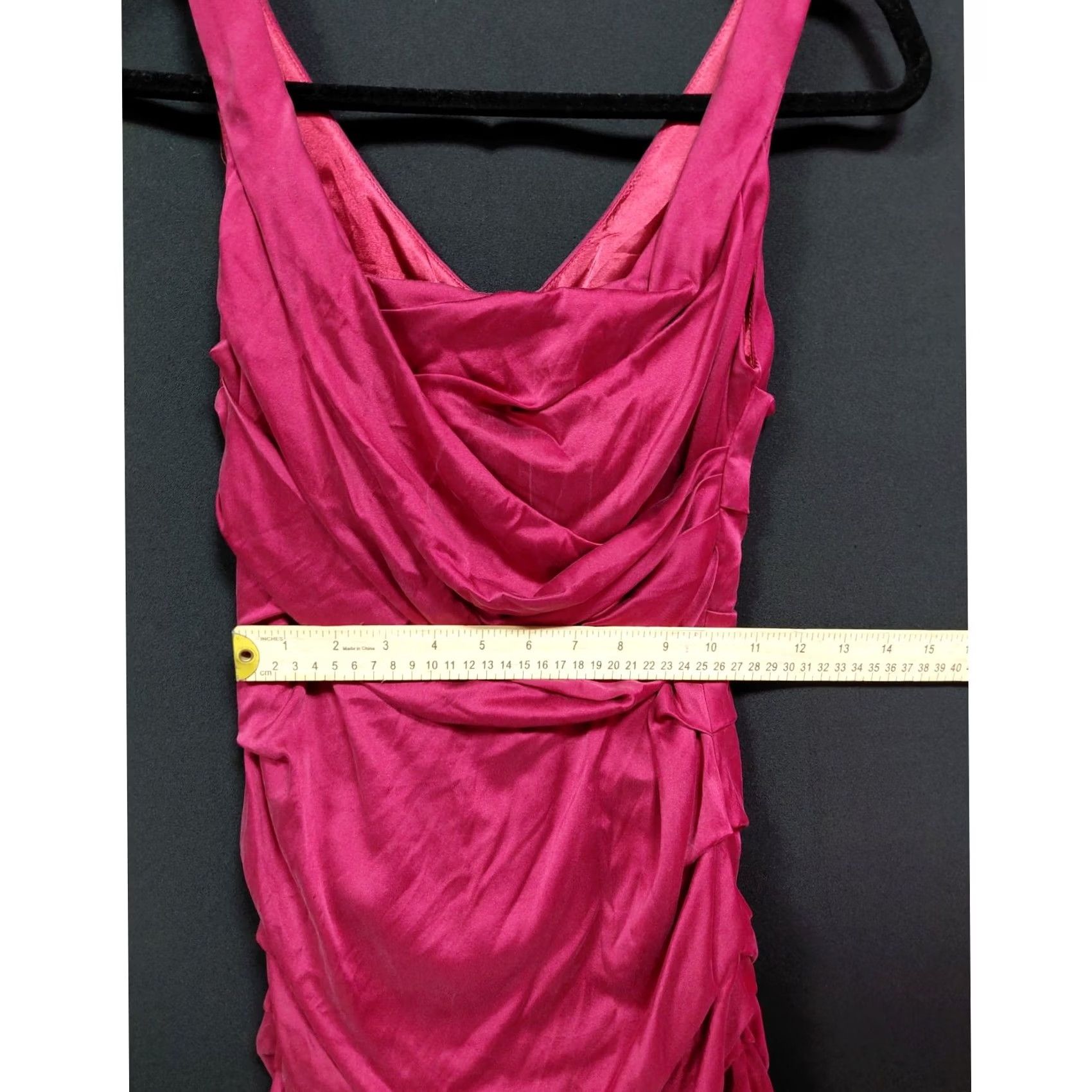 Express EXPRESS Silk Blend Dress Pink Solid Sleeveless Knee Length Size 2 Womens V-Neck Party Cocktail Dress Size XS / US 0-2 / IT 36-38 - 7 Thumbnail