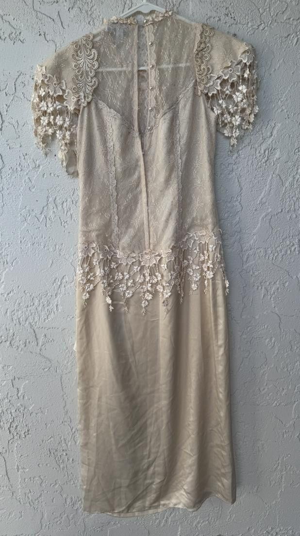 Designer Vintage Cream Gown 4 Size S / US 4 / IT 40 - 4 Thumbnail