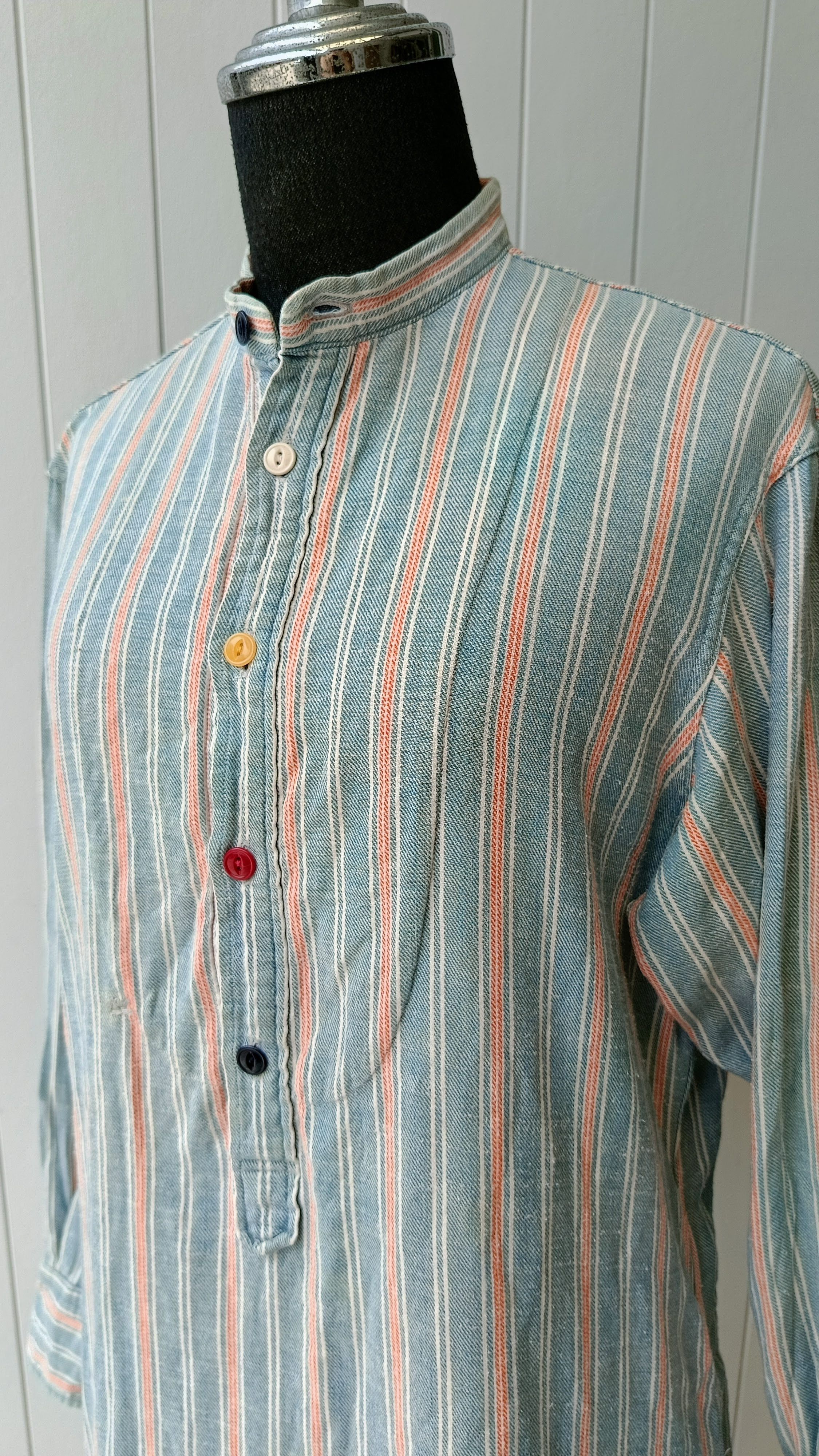 45rpm 45RPM by R Japan mandarin pullover indigo work vtg shirt Size US S / EU 44-46 / 1 - 3 Thumbnail