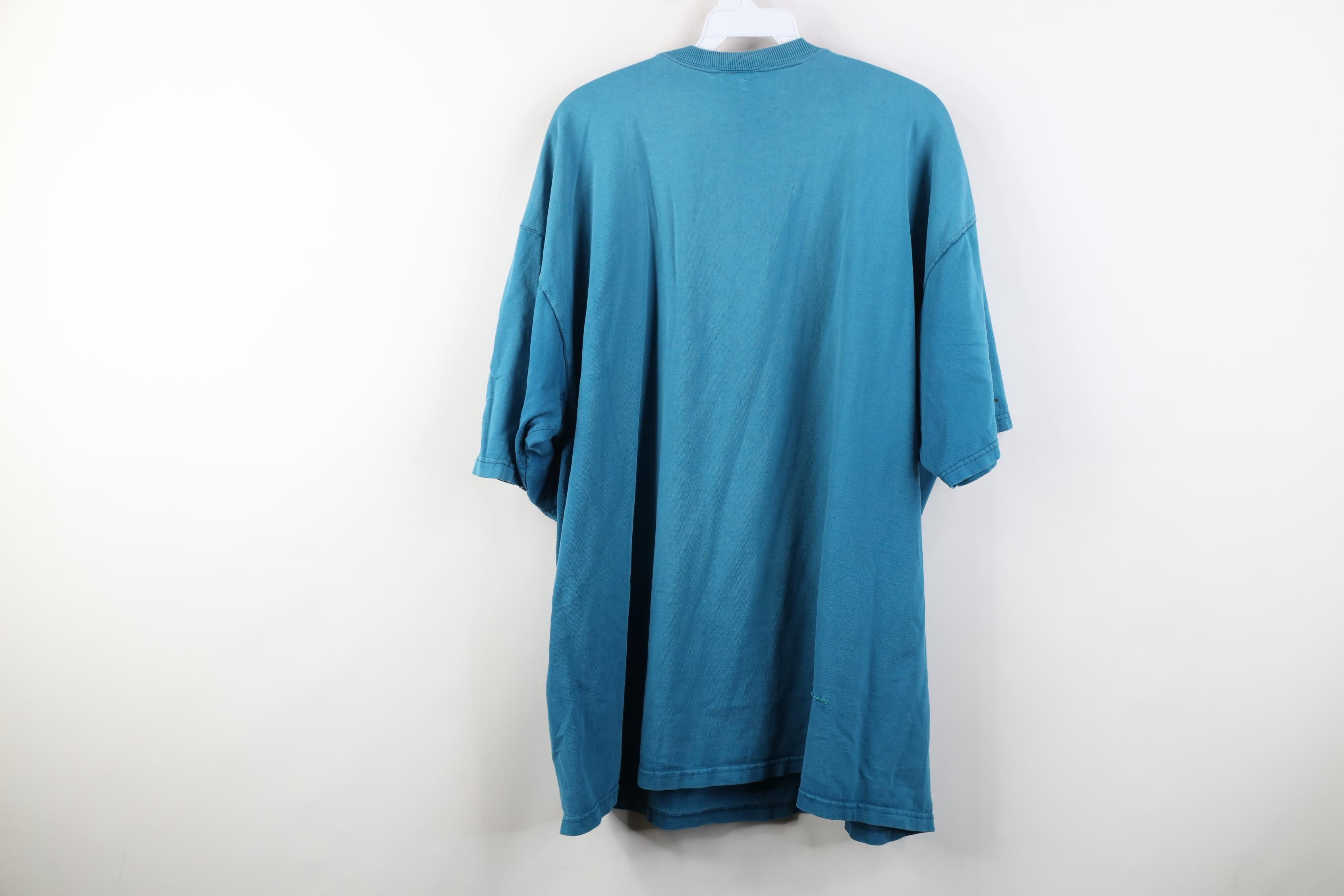 Wilson Vintage 90s Wilson Blank Heavyweight Cotton T-Shirt Blue Size US XXL / EU 58 / 5 - 15 Thumbnail