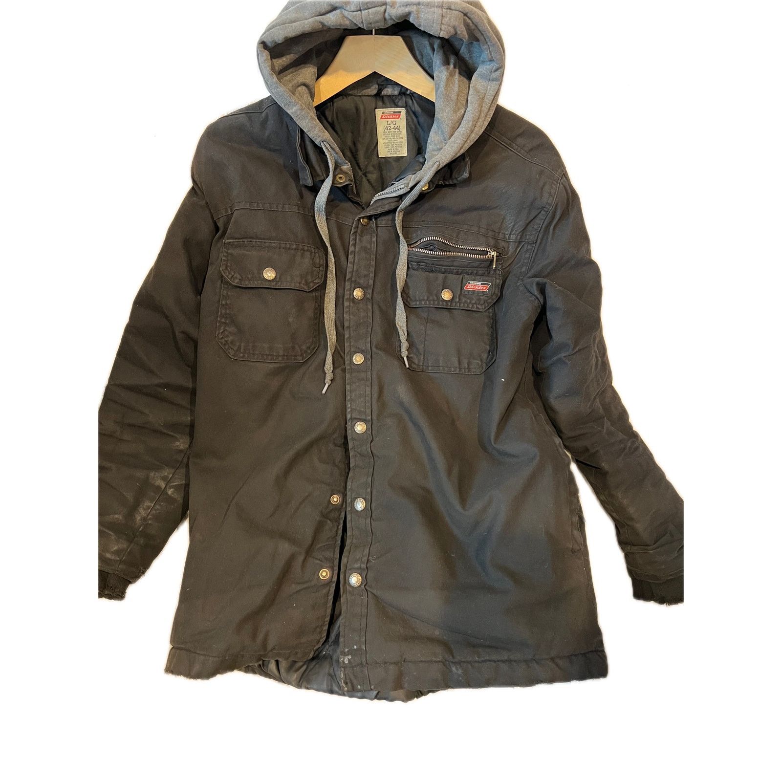 Dickies Dickies Vintage Beige Hooded Denim Jacket, Men's L (42-44) Size US L / EU 52-54 / 3 - 1 Thumbnail