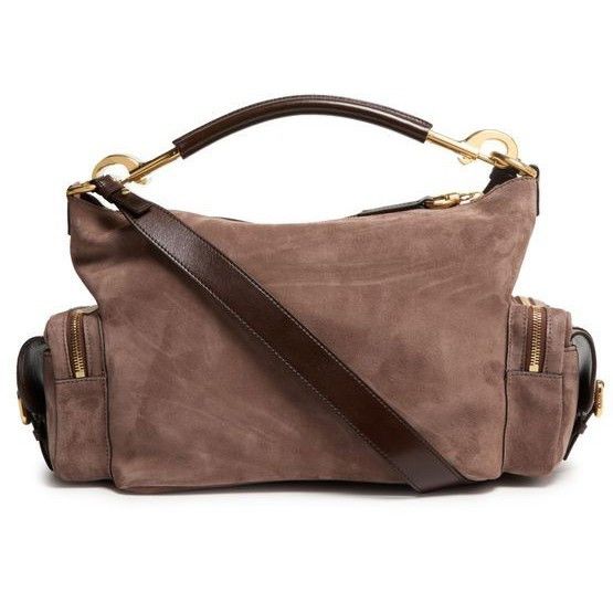 Chloe Chloe Camera Dark Taupe Suede Shoulder Bag New & Authentic Size ONE SIZE - 3 Thumbnail