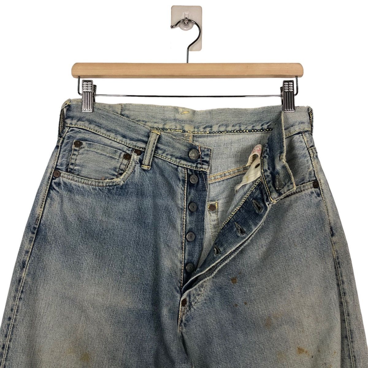 Evisu VINTAGE EVISU MADE IN JAPAN DISTRESSED DENIM JEANS RED LINE Size US 30 / EU 46 - 16 Thumbnail