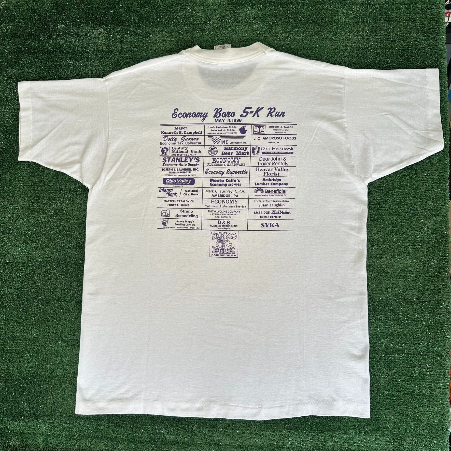 Fruit Of The Loom Vintage 90s Road Runner 5K T-Shirt Single Stitch White L Loo Size US L / EU 52-54 / 3 - 5 Thumbnail