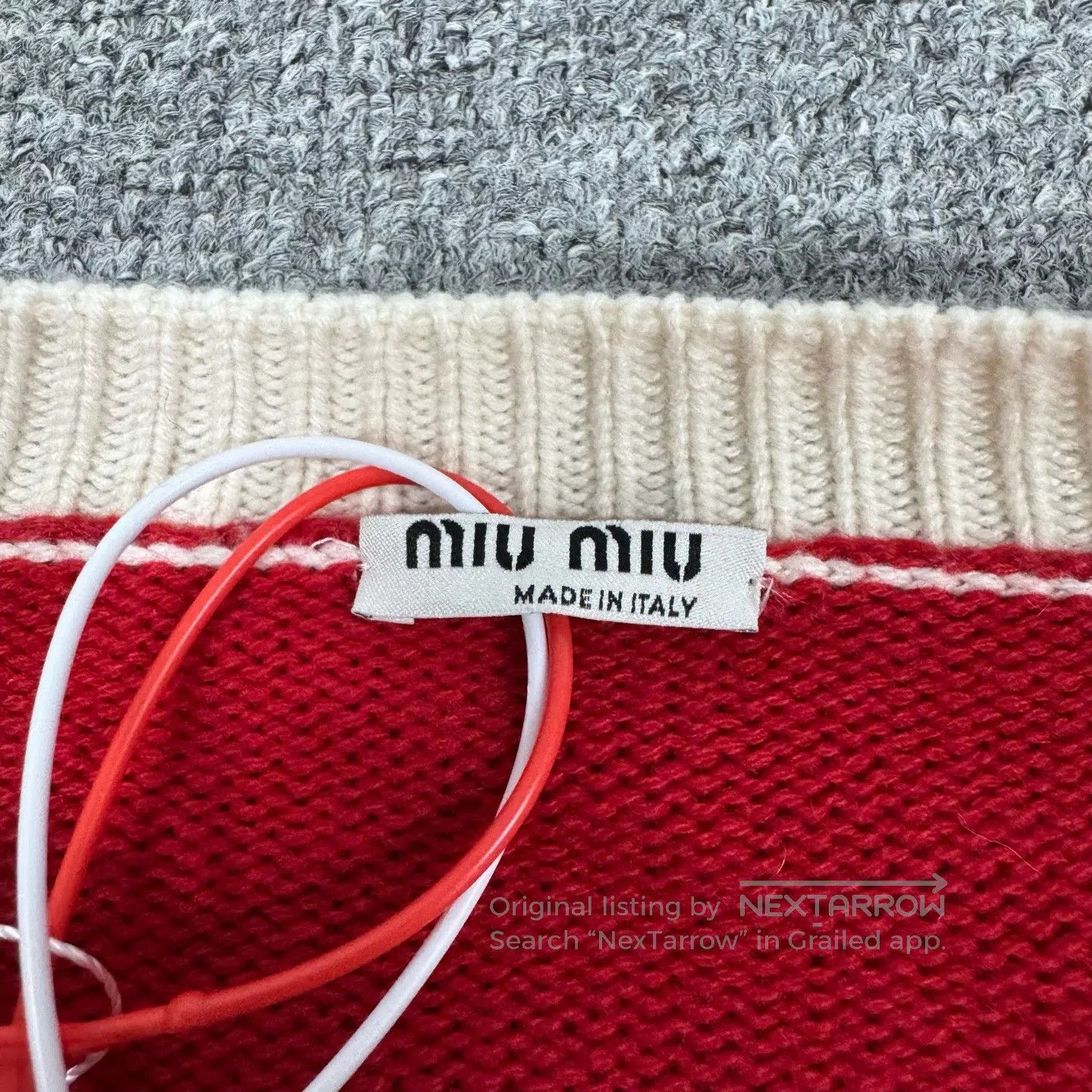 Miu Miu miu miu Short knit sweater with V-neck| Size S / US 4 / IT 40 - 7 Thumbnail