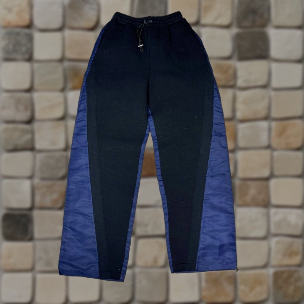 Zara Zara Pants Womens Small Navy Blue Black Colorblock Drawstring Sweatpants S Multicolor - Front Flat Front Size 28" / US 6 / IT 42 - 1 Thumbnail