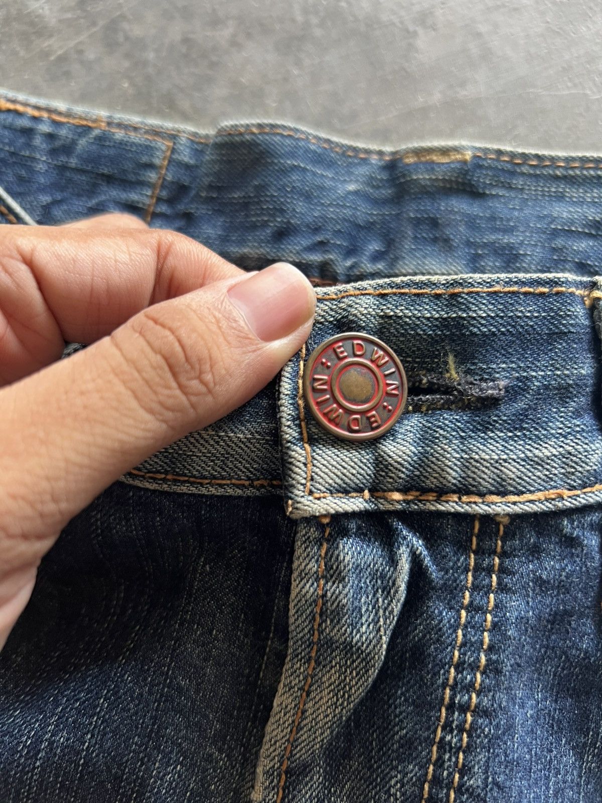 20471120 × Edwin × Japanese Brand flare edwin blue trip 503 dope faded washed punk grunge Size US 33 - 3 Thumbnail