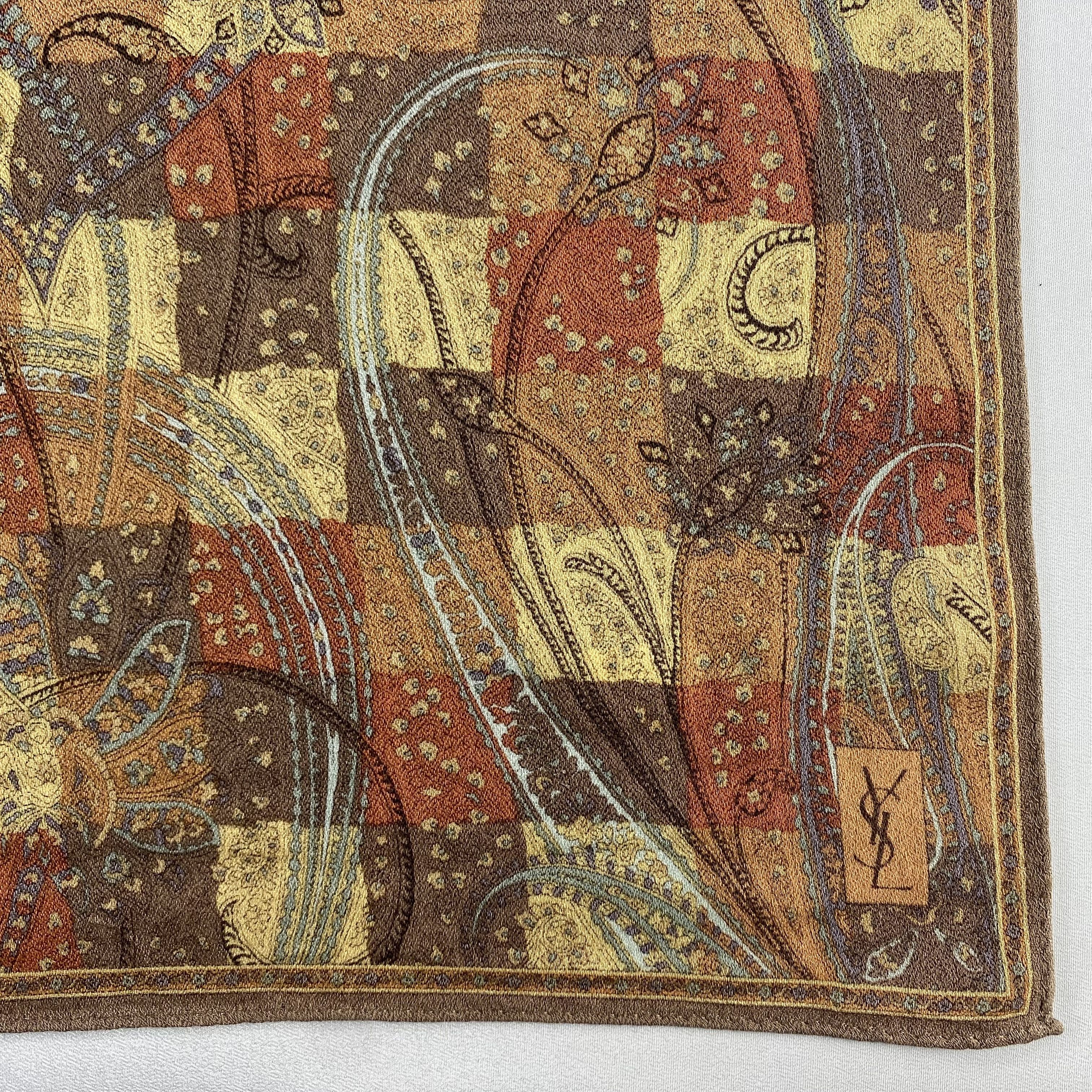 Vintage Yves Saint Laurent Handkerchief / Neckerchief-P1505 Size ONE SIZE - 3 Thumbnail