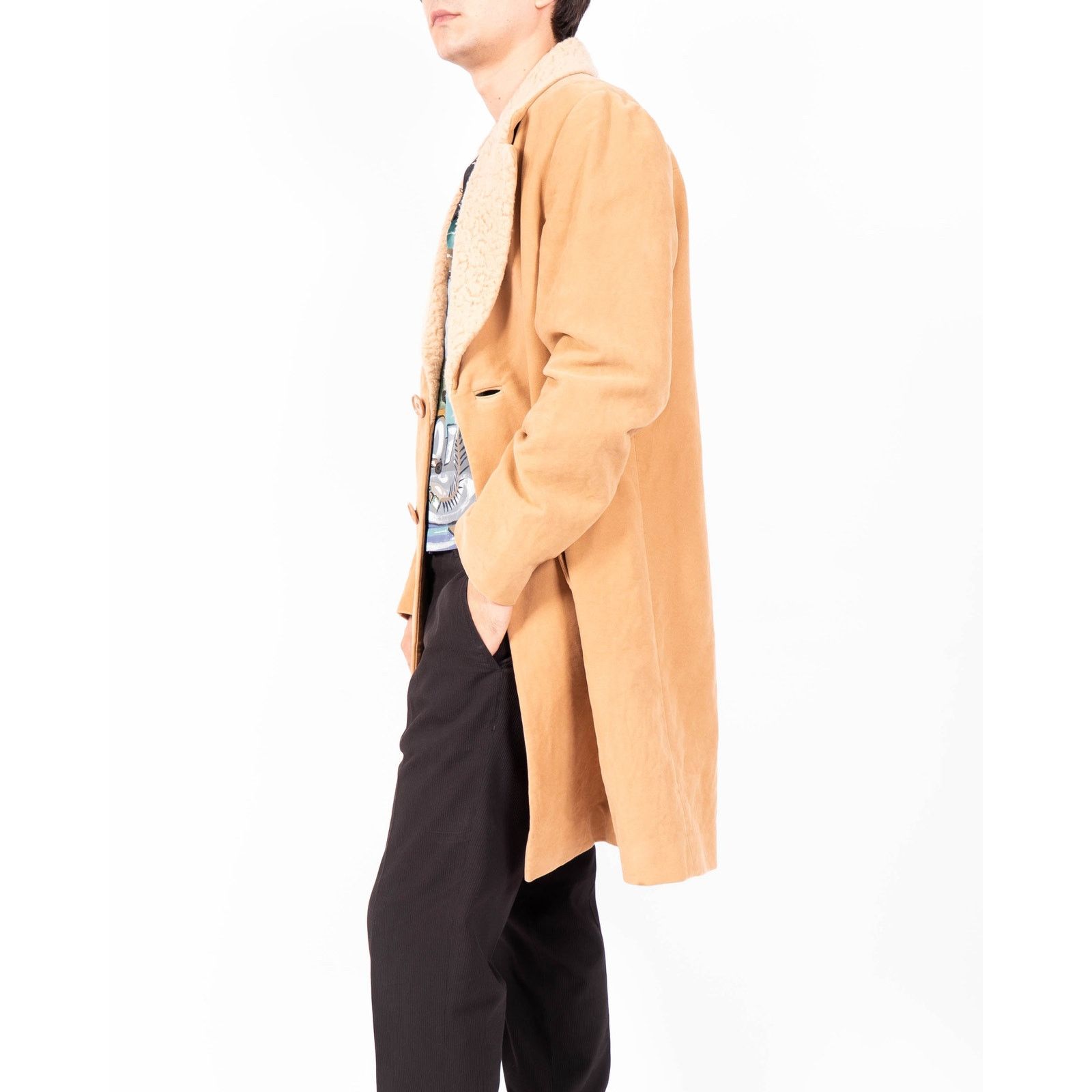 Prada FW10 Wool Trimmed Overcoat in Beige Wool Size US XL / EU 56 / 4 - 5 Thumbnail