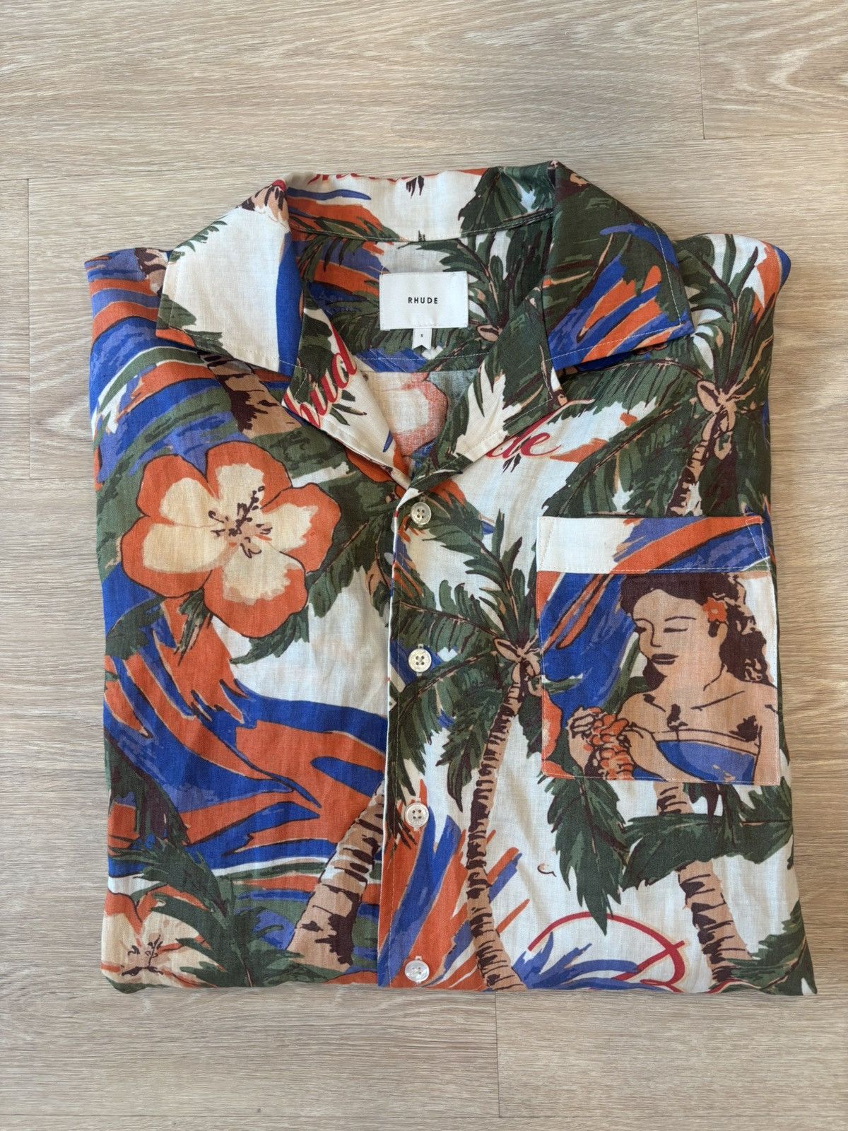 Rhude Rhude Le Fleur Linen Shirt SS24 Size US S / EU 44-46 / 1 - 3 Thumbnail